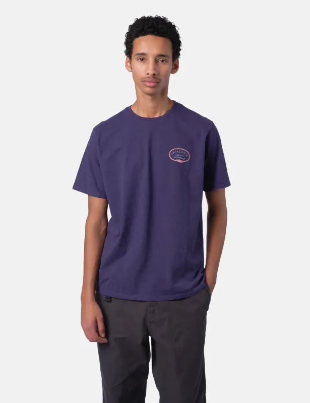 Patagonia Clean Climb Roots Responsibili-Tee T-Shirt - Plummet Purple sold by Article London