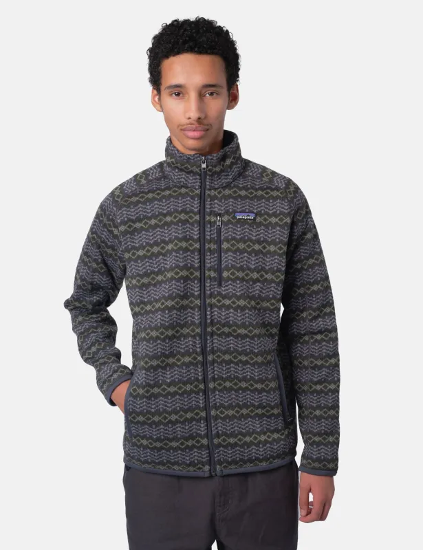 Patagonia Better Sweater Jacket - Woven Together: Smolder Blue sold by Article London