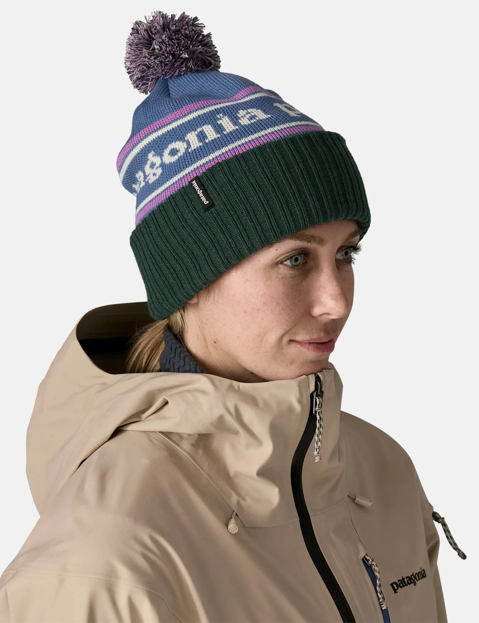 Patagonia Powder Town Beanie Hat (Park Stripe) - Barnacle Blue sold by Article London product image thumbnail 2