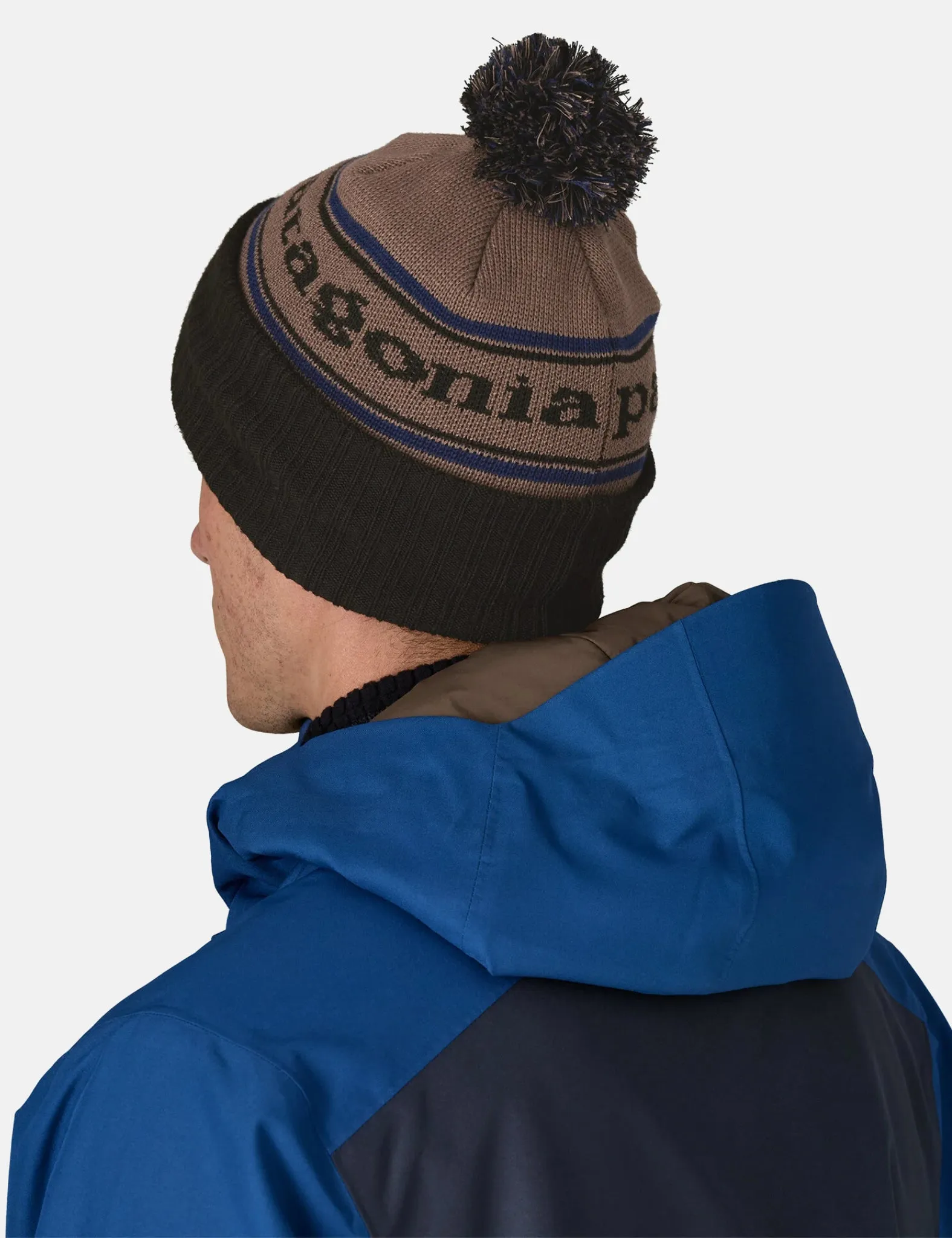 Patagonia Powder Town Beanie Hat (Park Stripe) - Marlow Brown sold by Article London product image thumbnail 3