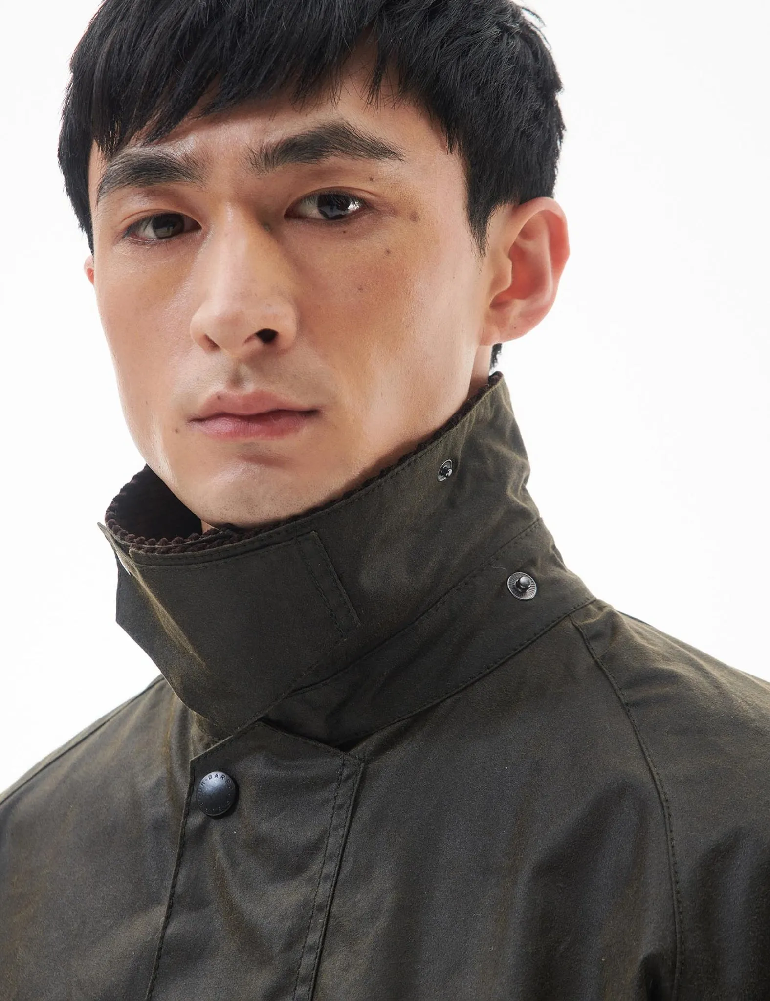 Barbour OS Transport Wax Jacket - Olive sold by Article London product image thumbnail 5