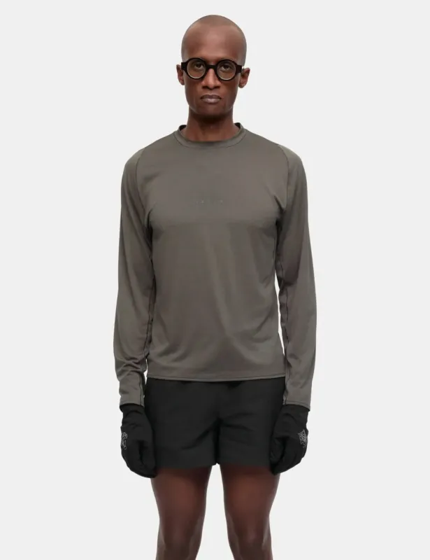 Portal Lateral Peak Long Sleeve T-Shirt - Dark Olive sold by Article London