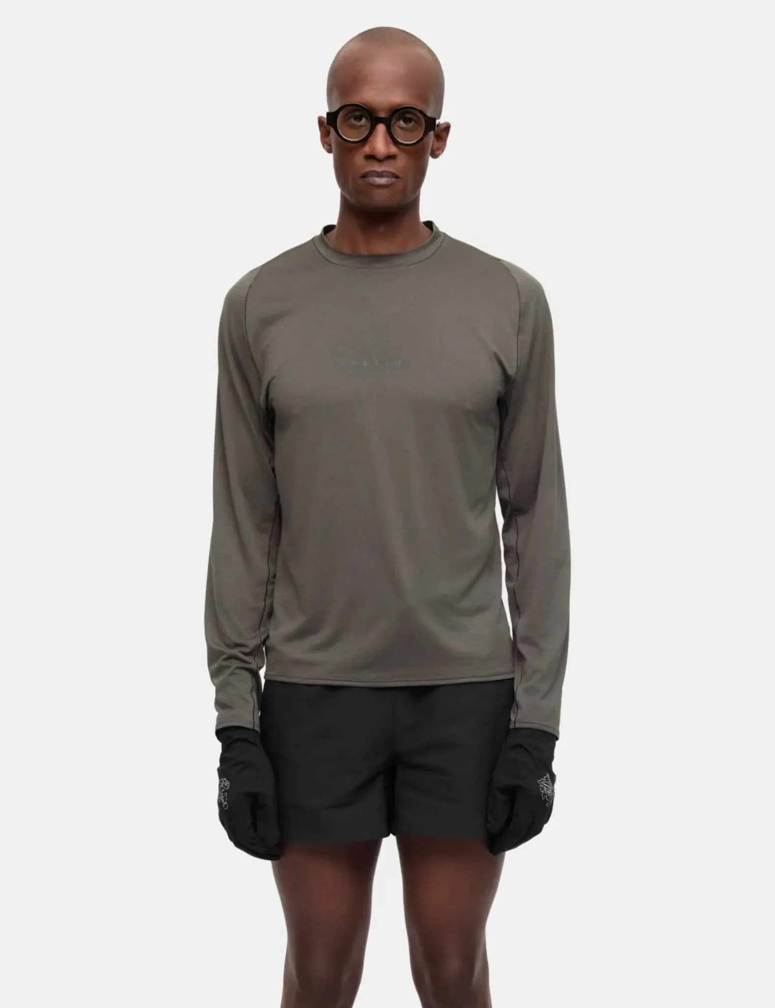 Portal Lateral Peak Long Sleeve T-Shirt - Dark Olive sold by Article London