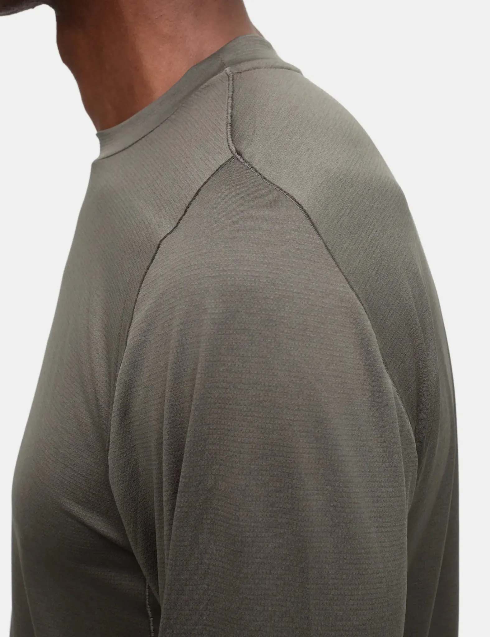 Portal Lateral Peak Long Sleeve T-Shirt - Dark Olive sold by Article London product image thumbnail 2