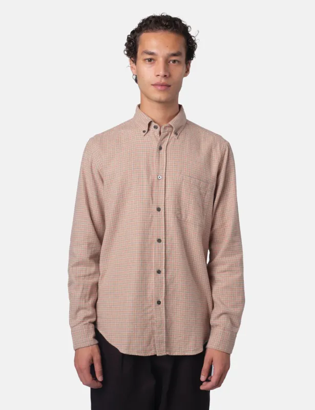 Portuguese Flannel Estudo Shirt - Beige/Blue/Red/Off white sold by Article London