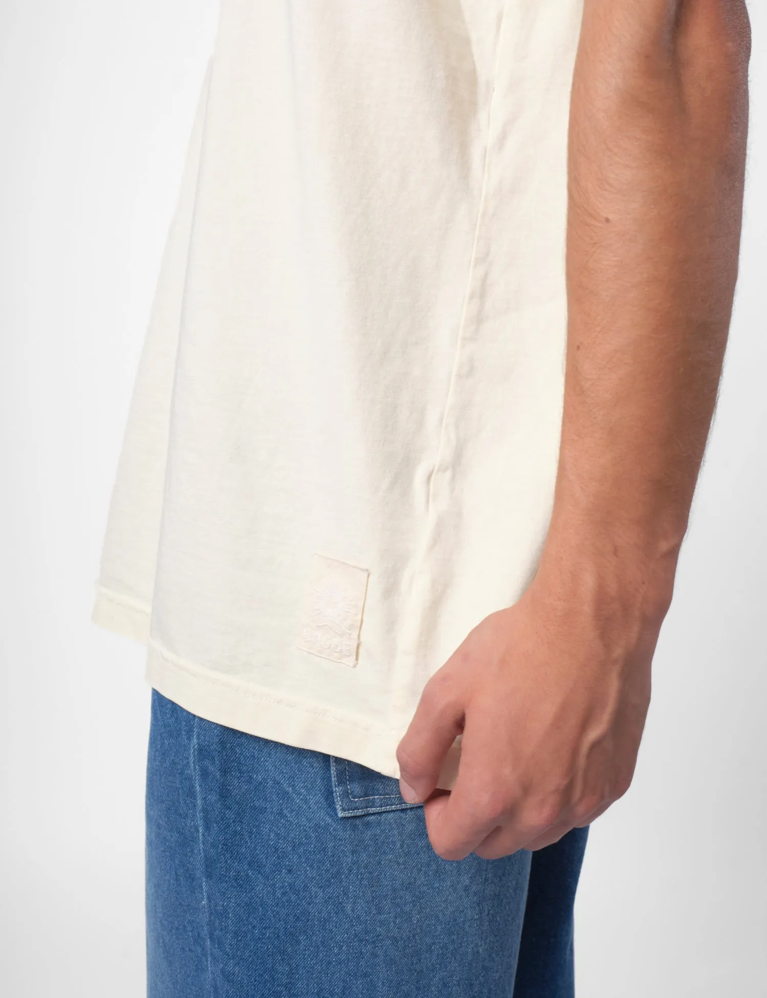 Bhode Pigment Dyed T-Shirt - Natural sold by Article London product image thumbnail 4