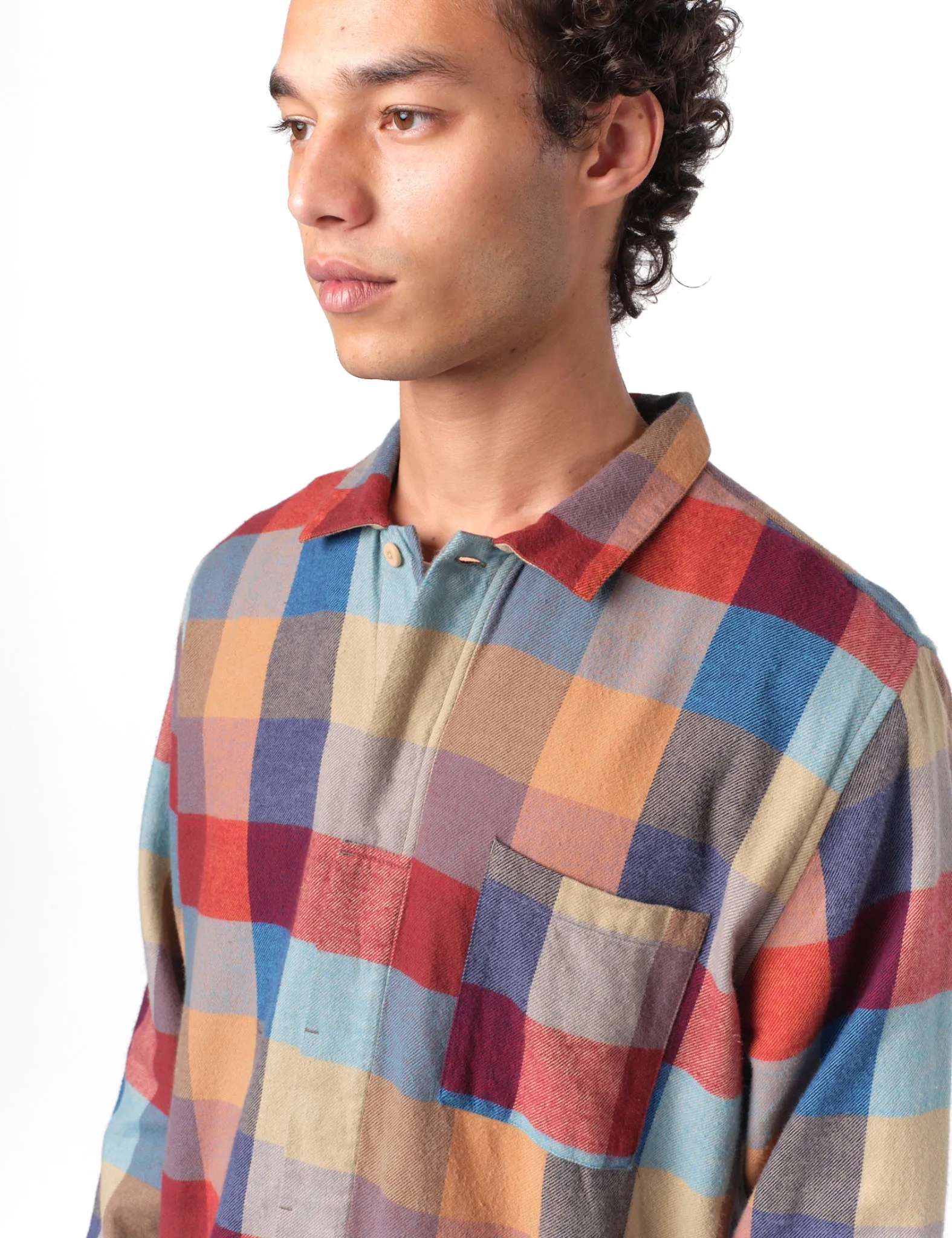 Folk Patch Shirt - Crimson Blue sold by Article London product image thumbnail 3