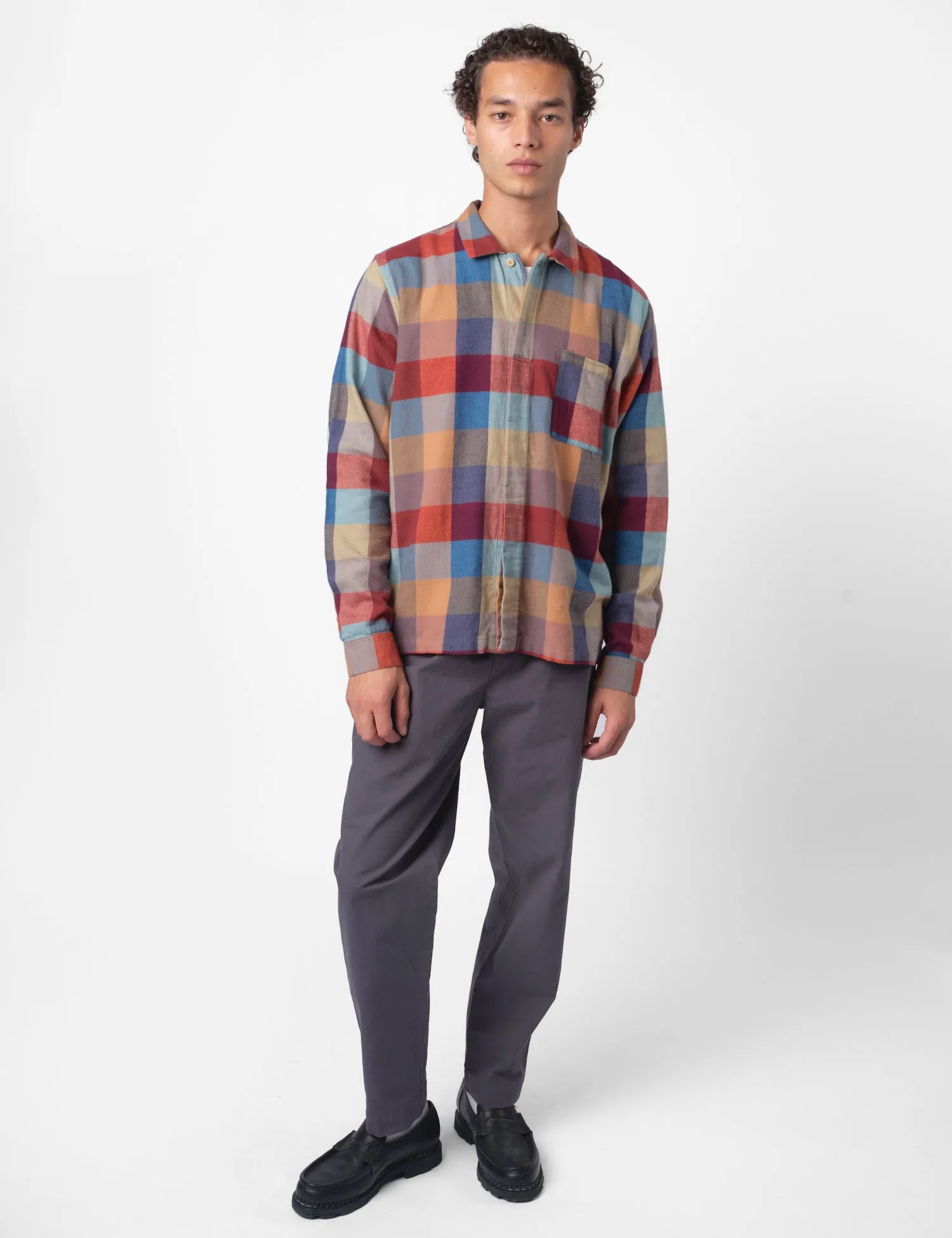 Folk Patch Shirt - Crimson Blue sold by Article London product image thumbnail 2