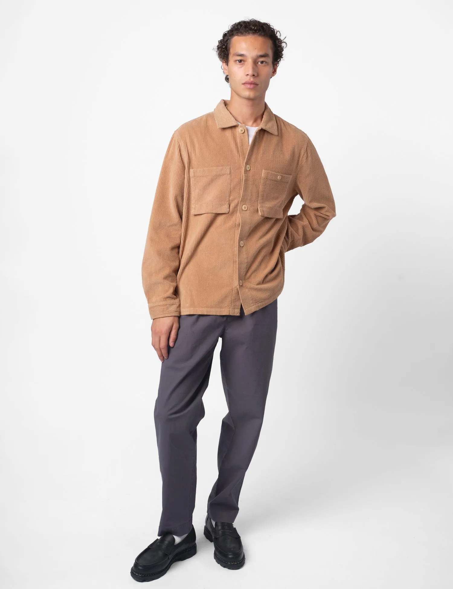 Folk Patch Corduroy Overshirt - Mink Chucky sold by Article London product image thumbnail 3