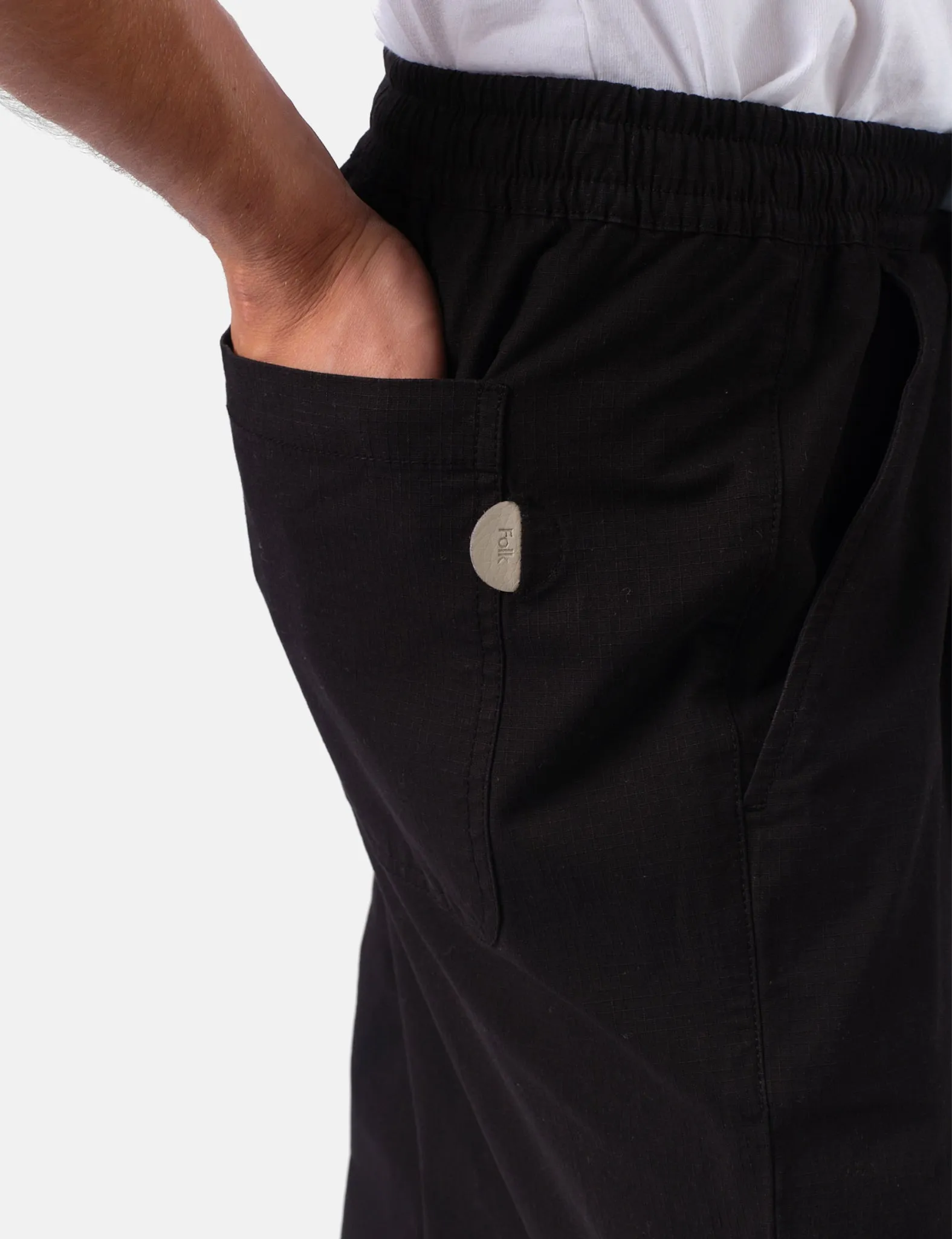 Folk Drawcord Loose Ripstop Trouser - Black sold by Article London product image thumbnail 3