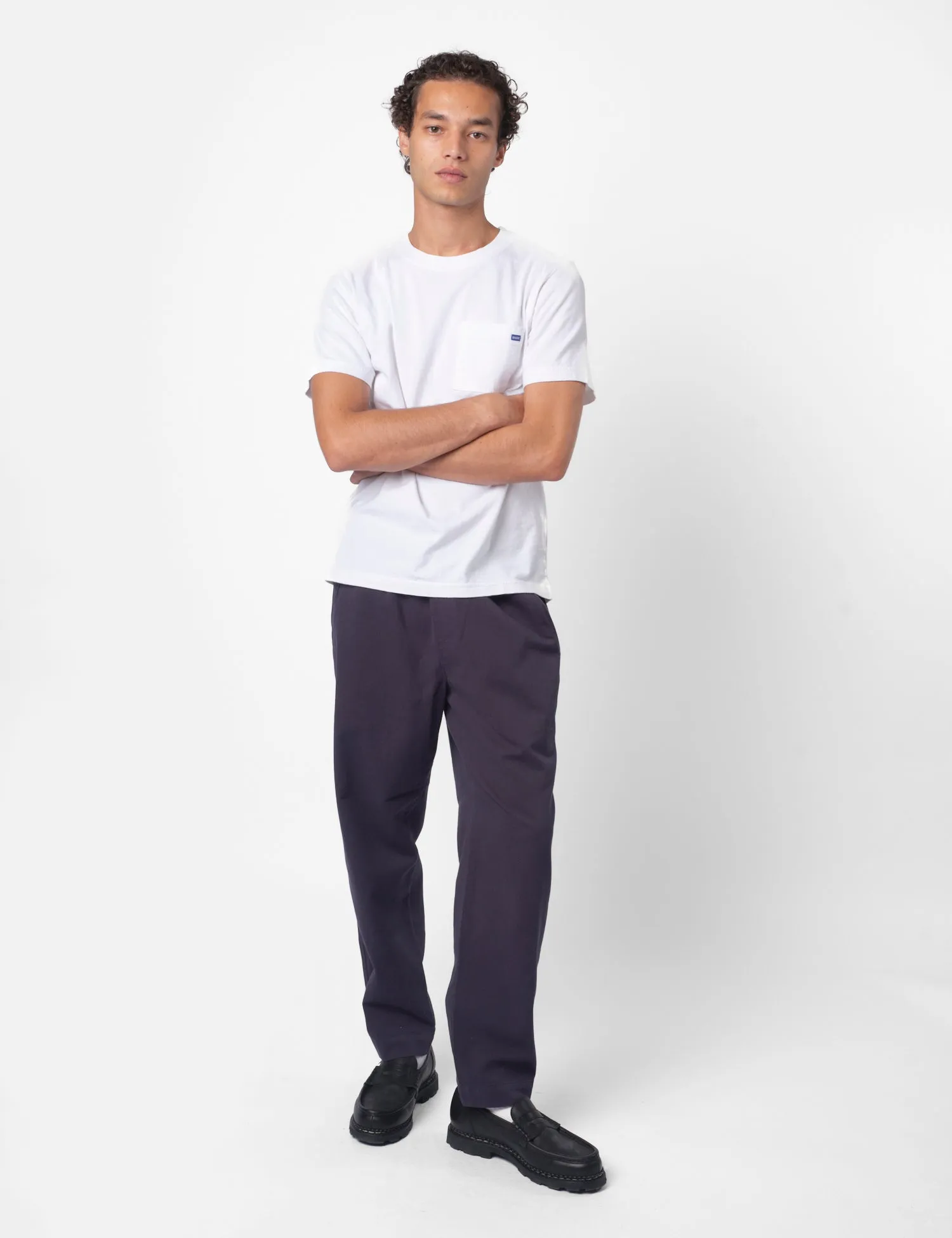 Folk Drawcord Assembly Brushed Twill Pant - Deep Navy Blue sold by Article London product image thumbnail 3