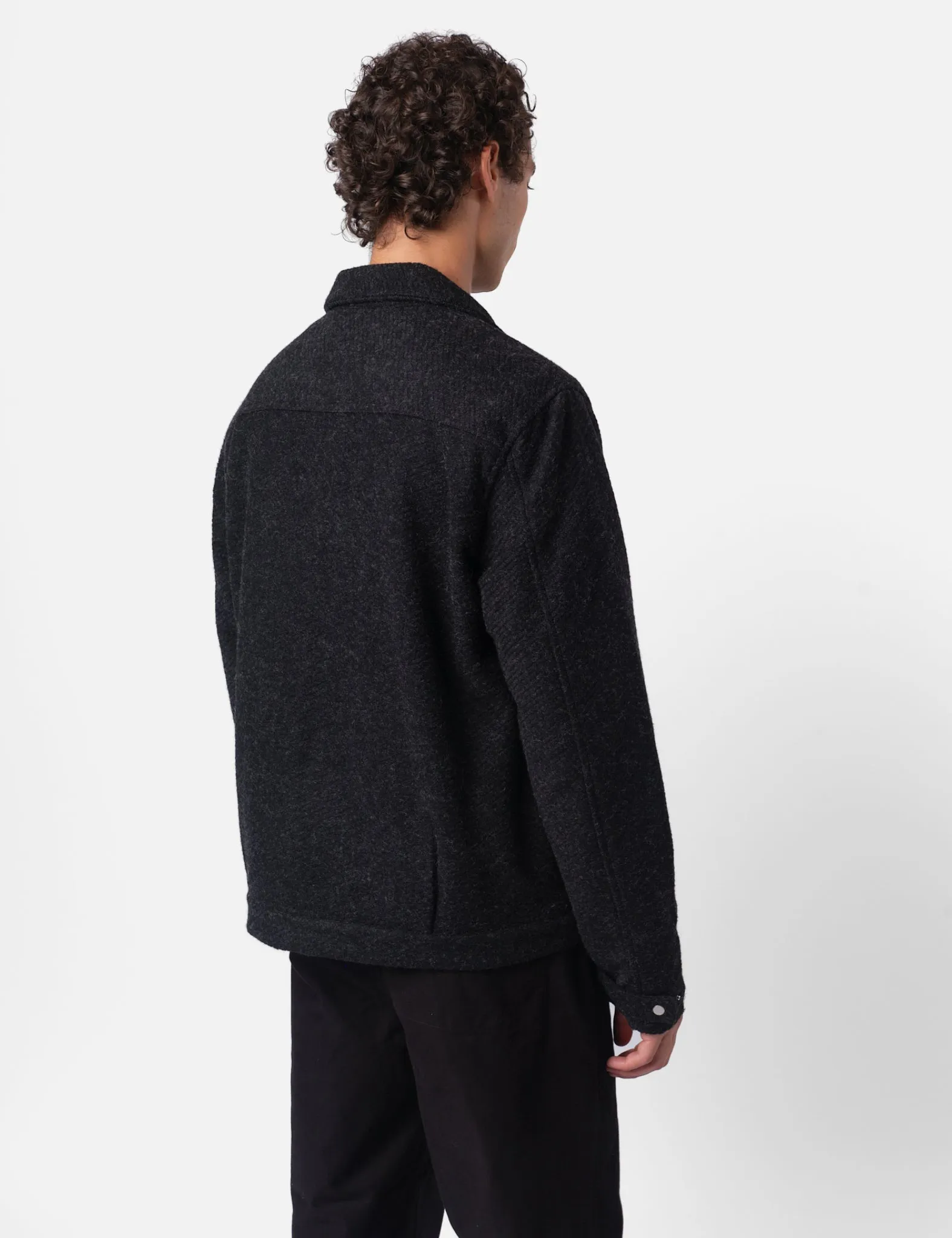 Folk Signal Blouson Jacket - Charcoal Wool Twill sold by Article London product image thumbnail 4