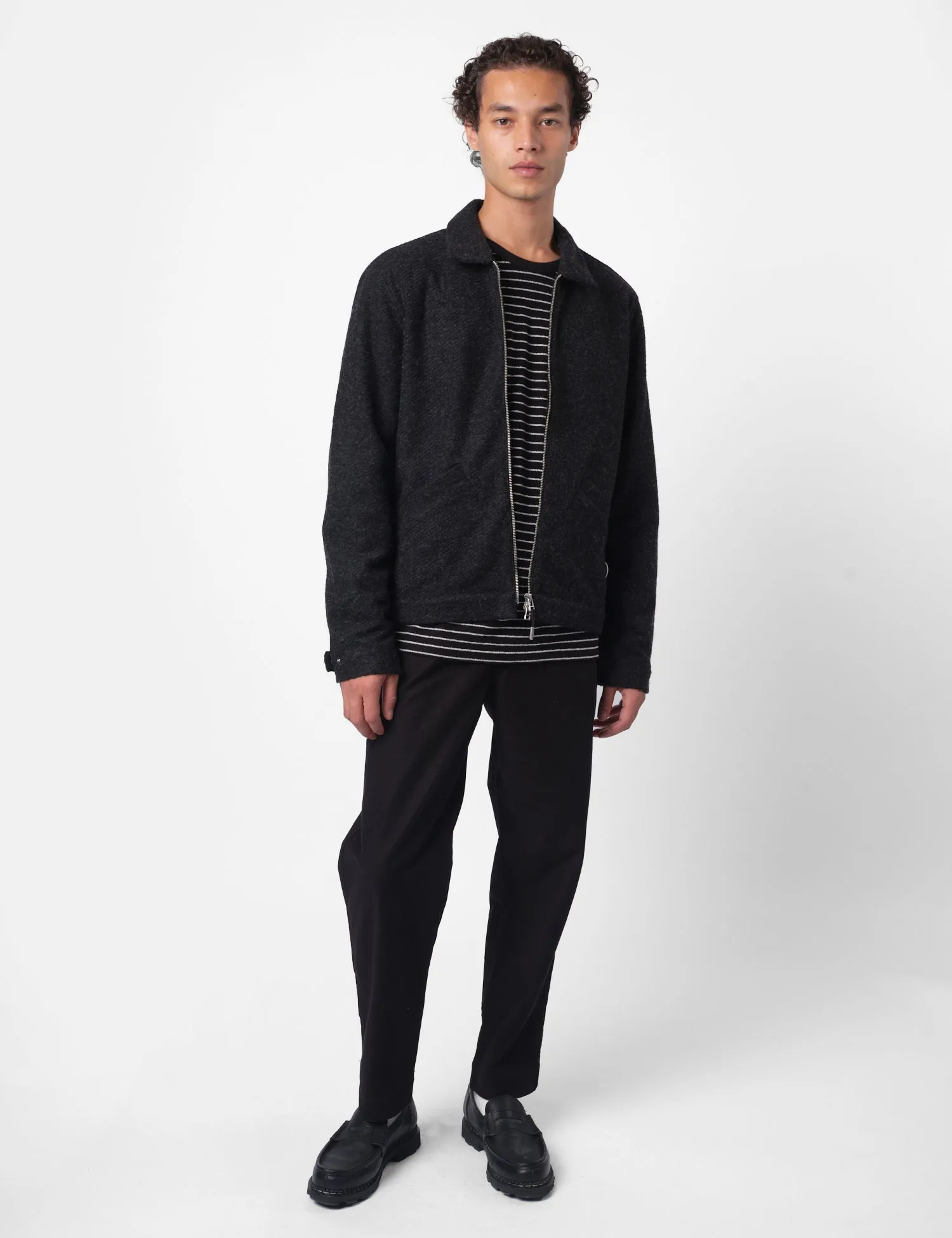 Folk Signal Blouson Jacket - Charcoal Wool Twill sold by Article London product image thumbnail 2