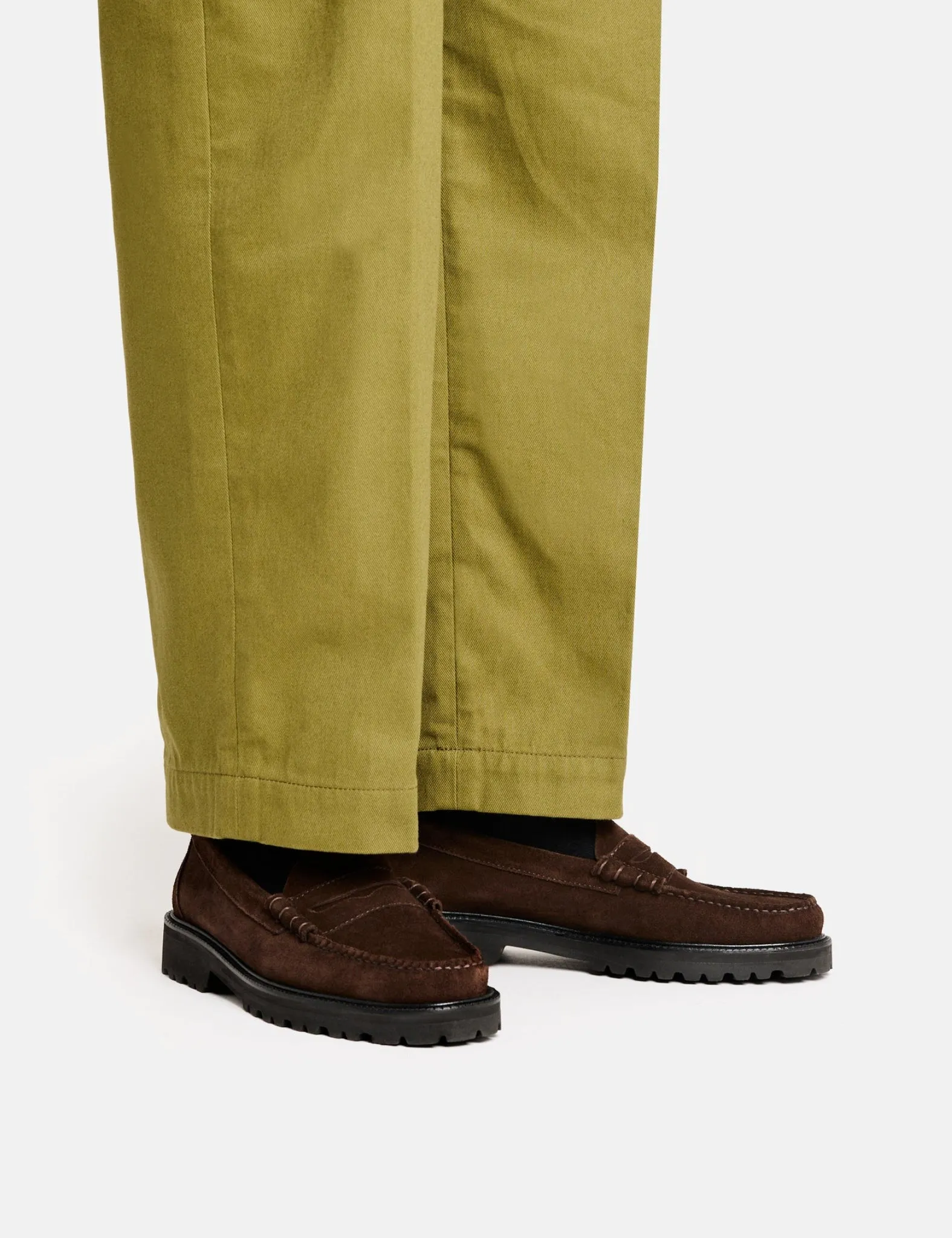 G.H. Bass Weejun 90 Larson Moc Penny Loafer (Suede) - Chocolate Brown sold by Article London product image thumbnail 3