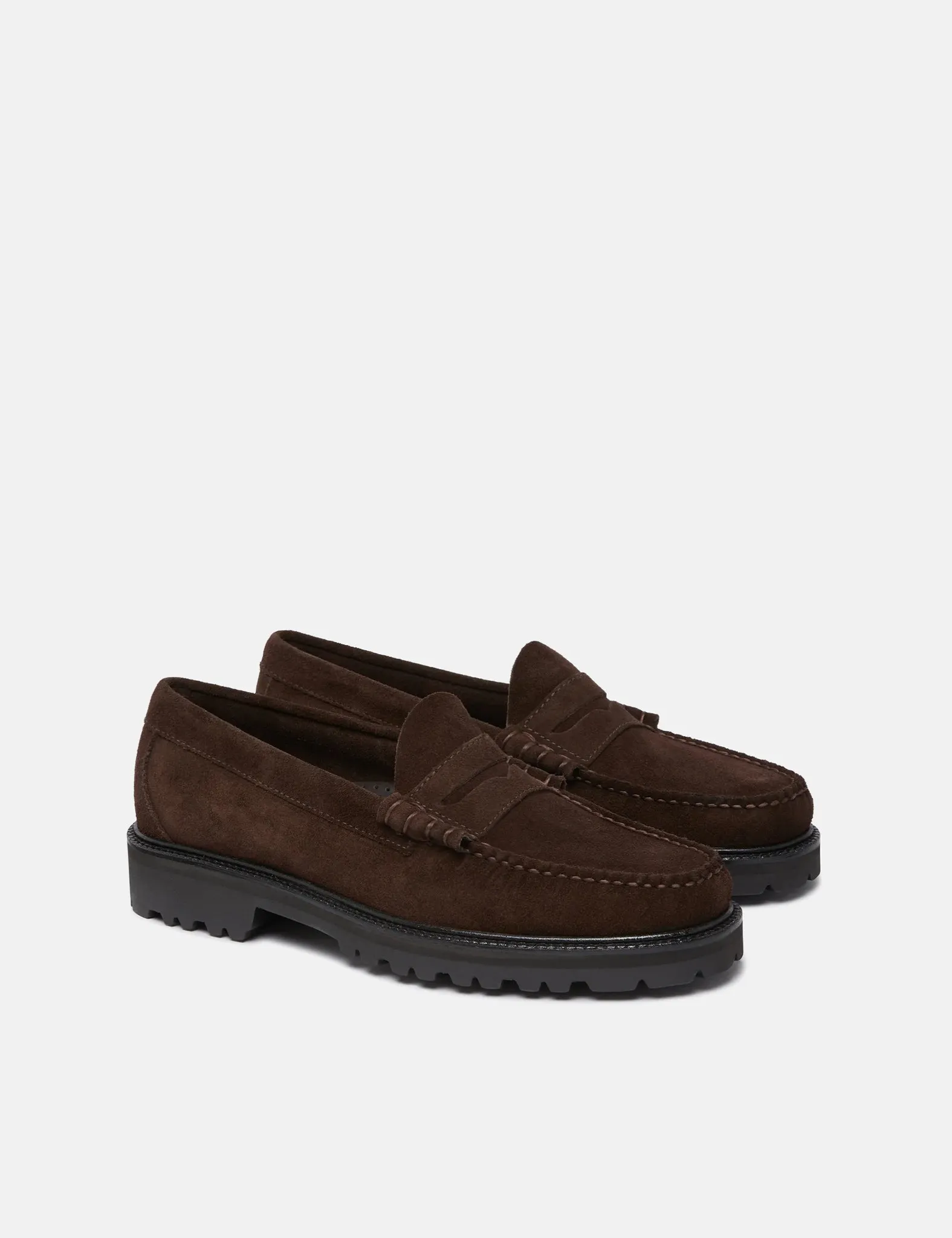 G.H. Bass Weejun 90 Larson Moc Penny Loafer (Suede) - Chocolate Brown sold by Article London product image thumbnail 4
