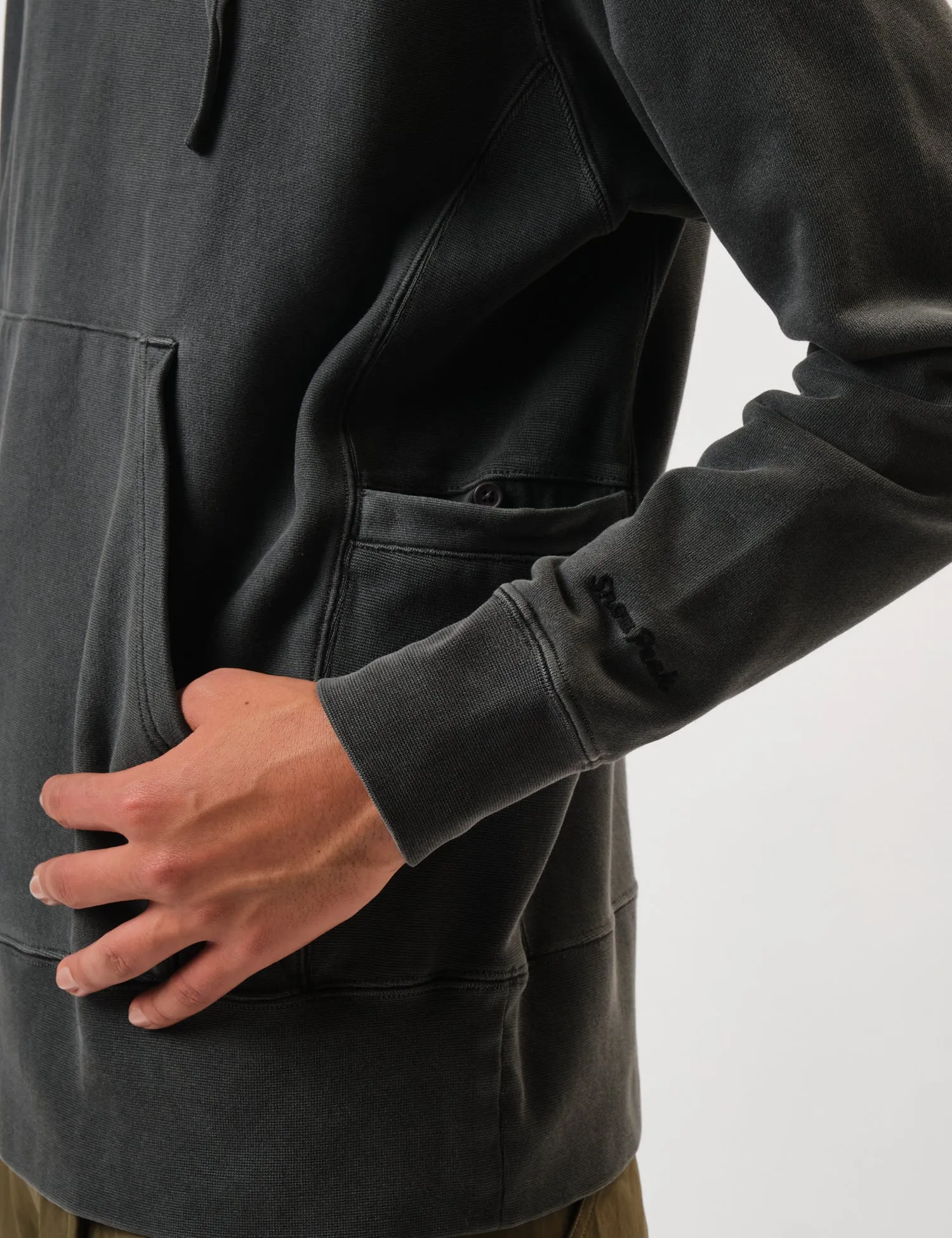 Snow Peak Garment Dyed Hooded Sweatshirt - Charcoal Grey sold by Article London product image thumbnail 2