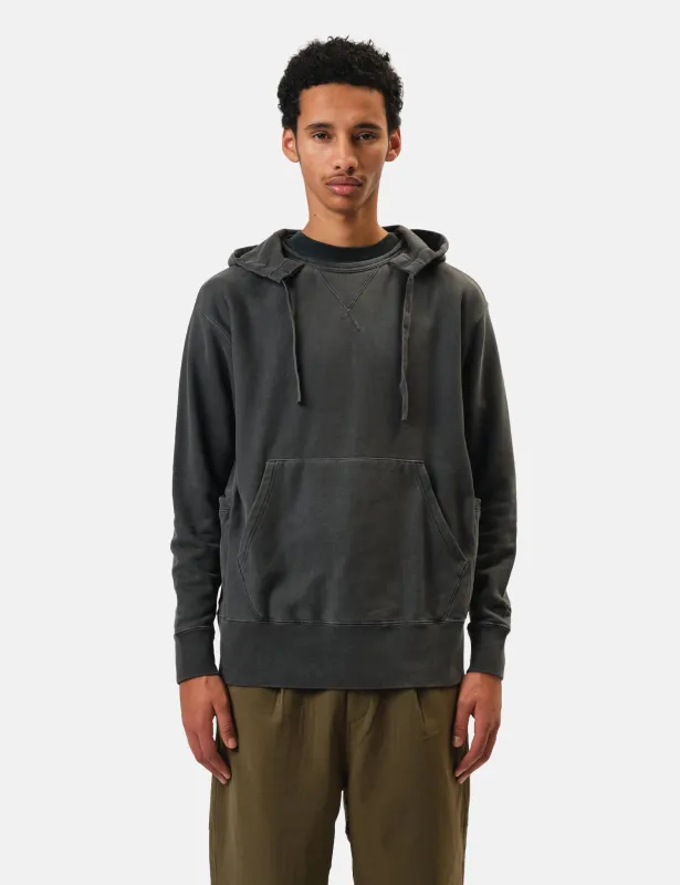 Snow Peak Garment Dyed Hooded Sweatshirt - Charcoal Grey sold by Article London