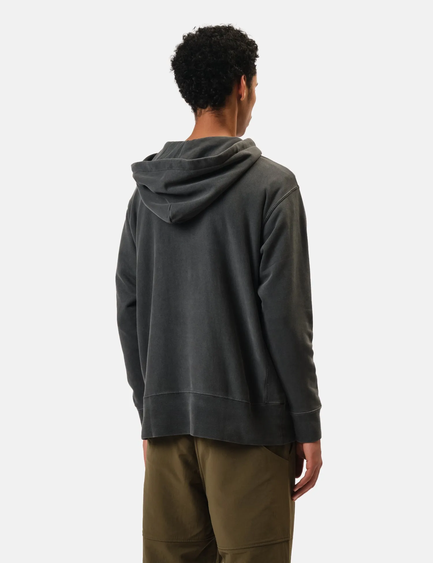 Snow Peak Garment Dyed Hooded Sweatshirt - Charcoal Grey sold by Article London product image thumbnail 4