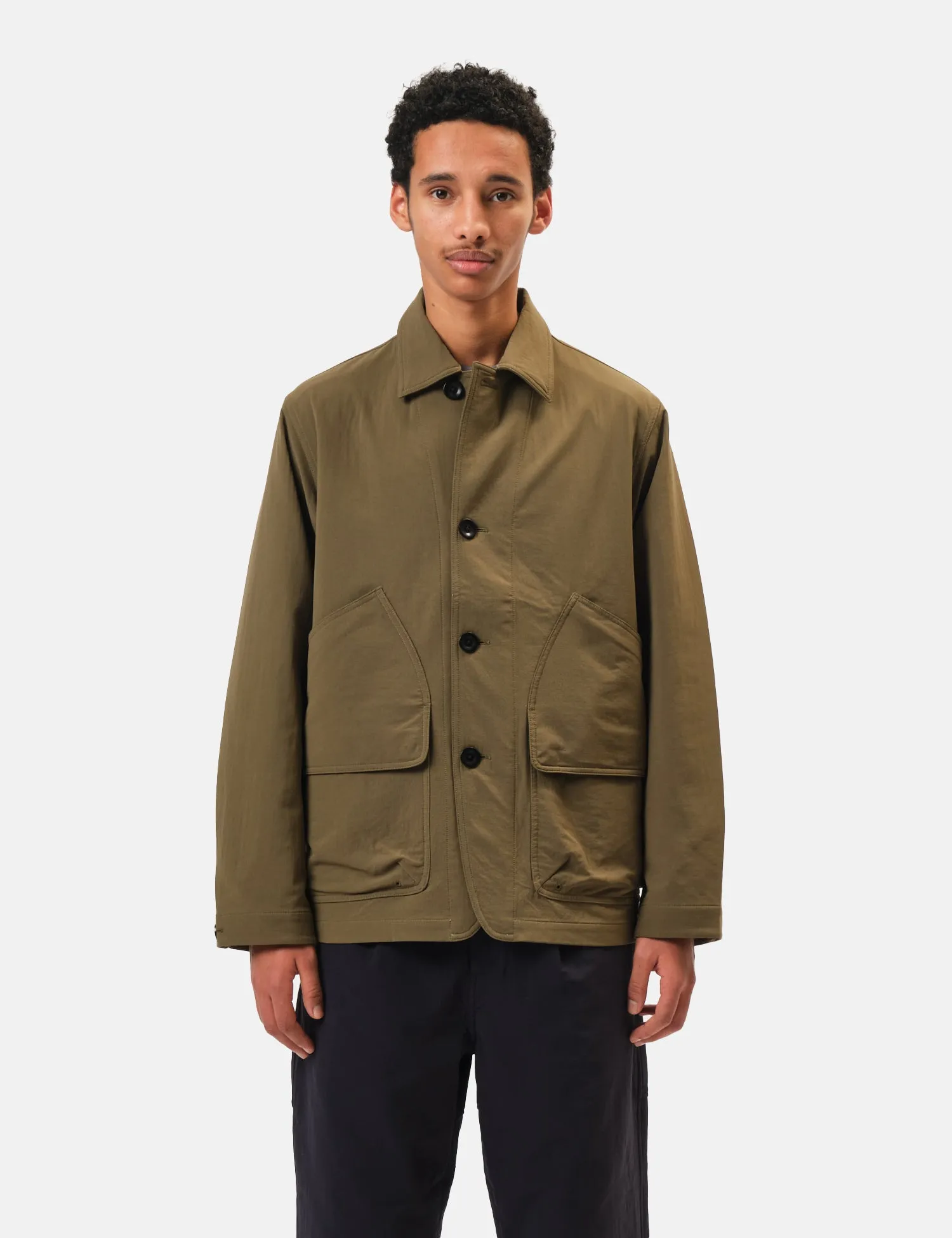 Snow Peak Easy Cloth Jacket - Olive Green sold by Article London