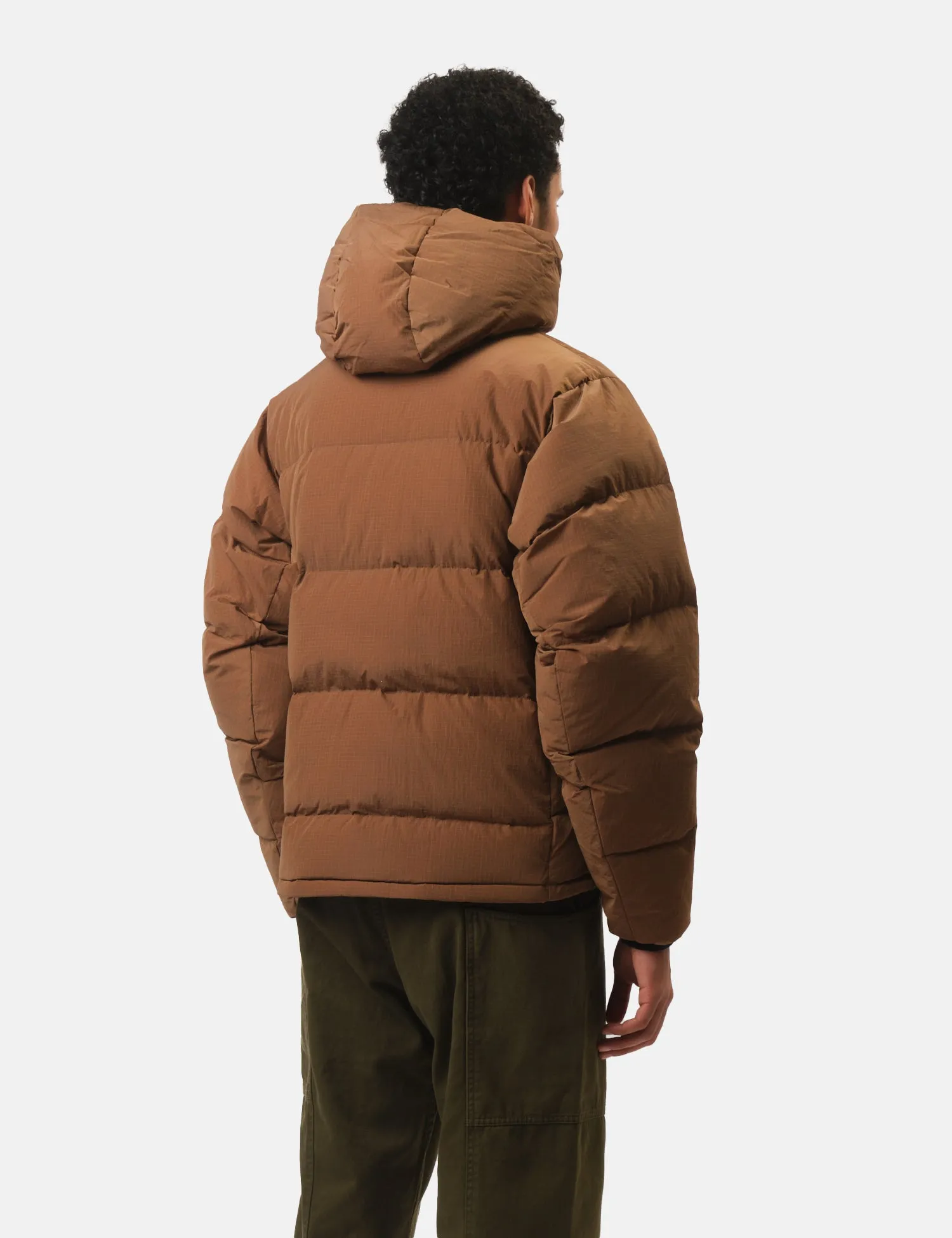 Gramicci Down Puffer Hooded Jacket - Brown sold by Article London product image thumbnail 5
