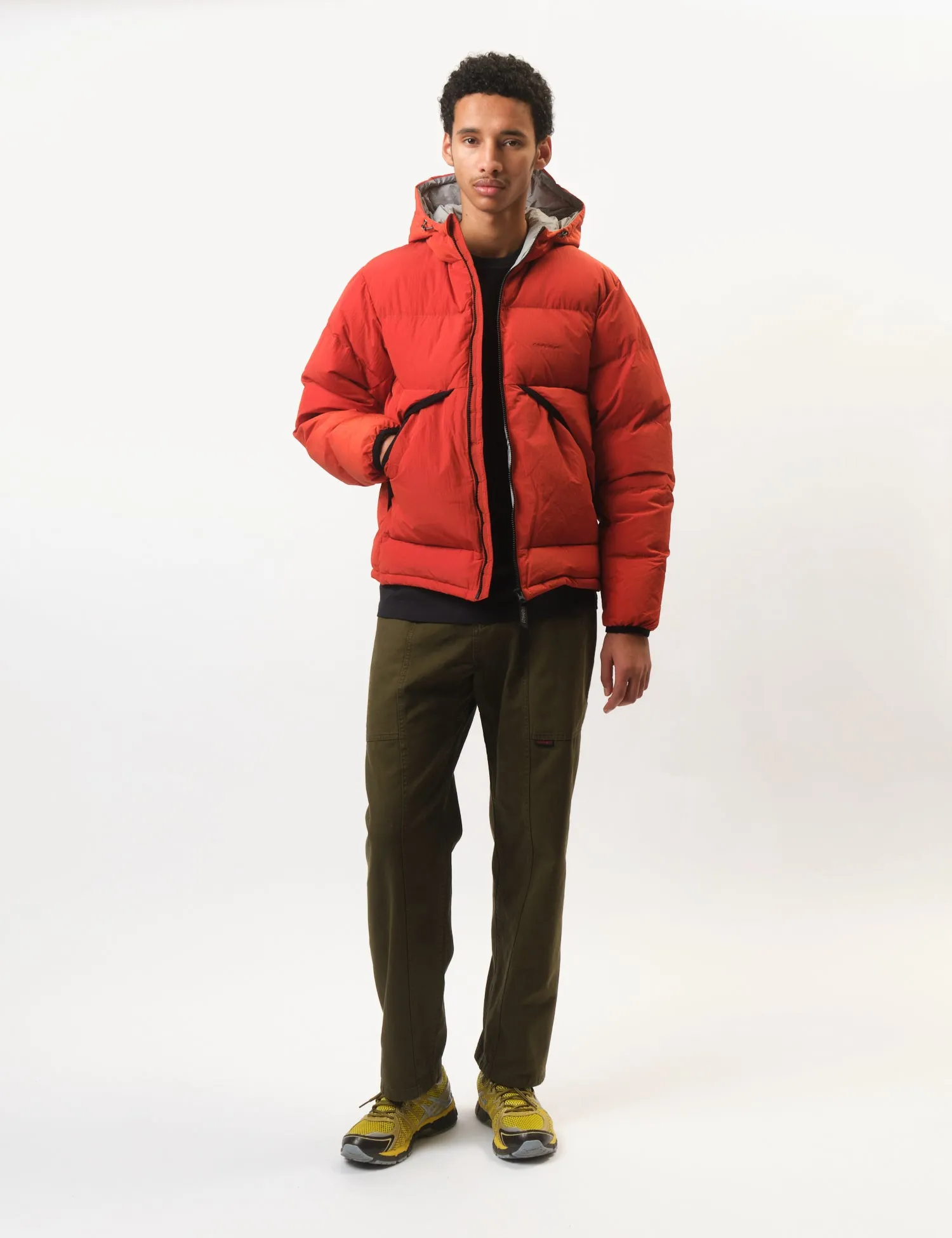 Gramicci Down Puffer Hooded Jacket - Burnt Red sold by Article London product image thumbnail 3