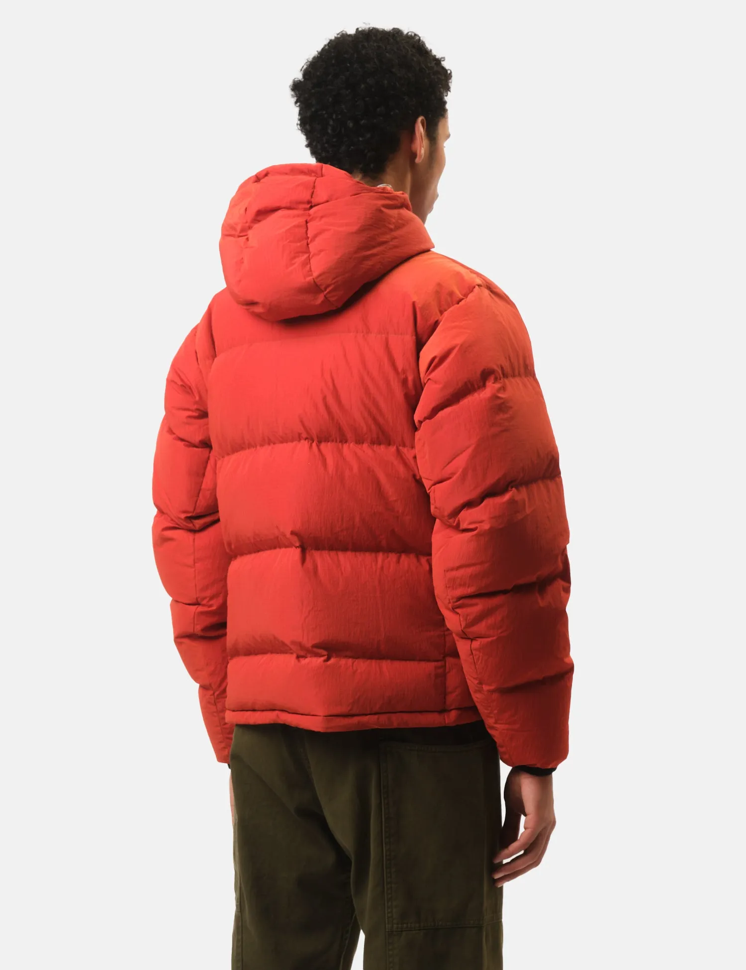 Gramicci Down Puffer Hooded Jacket - Burnt Red sold by Article London product image thumbnail 4