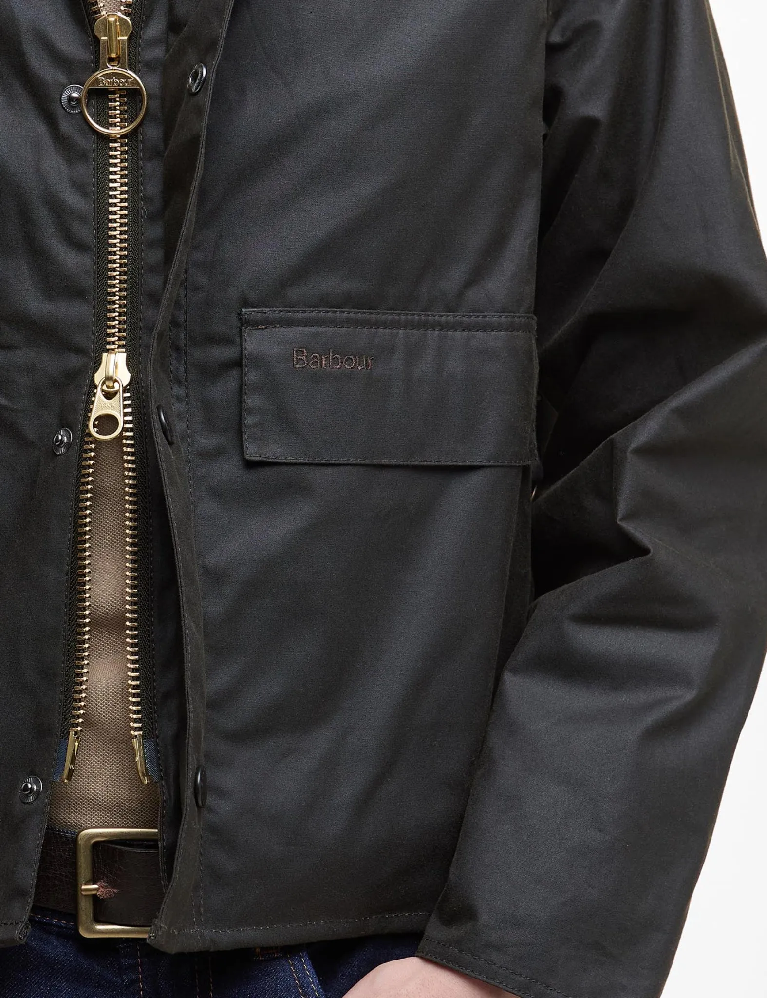 Barbour Spey Wax Jacket - Olive Green sold by Article London product image thumbnail 3