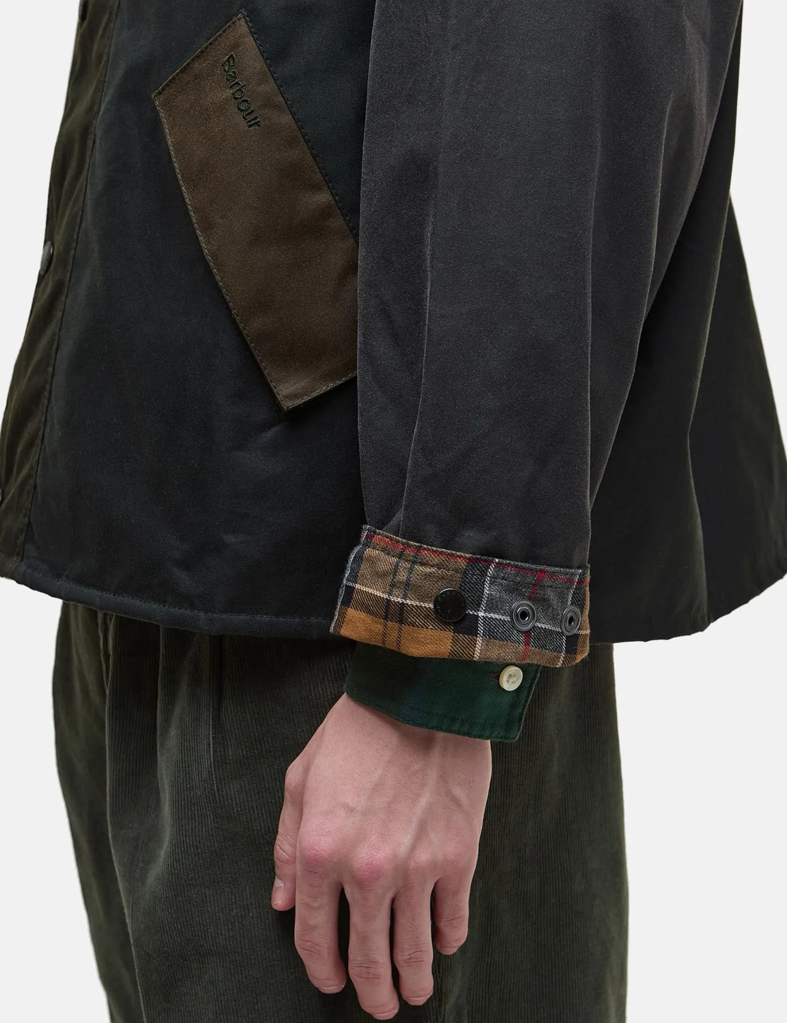 Barbour Patchwork Transport Wax Jacket - Sage Green sold by Article London product image thumbnail 2