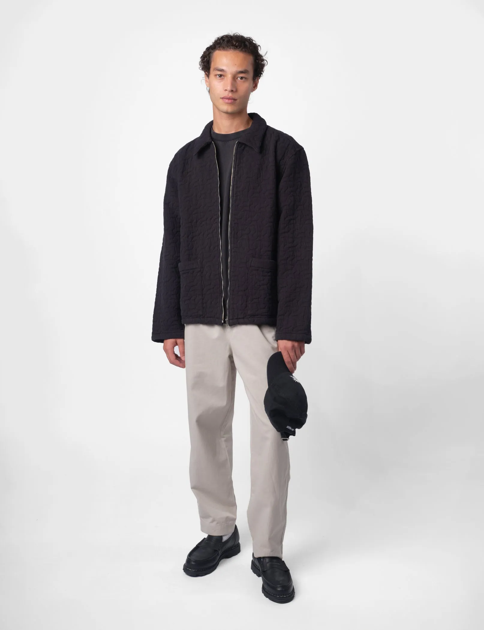 Bhode Textured Zip Jacket - Black sold by Article London product image thumbnail 3