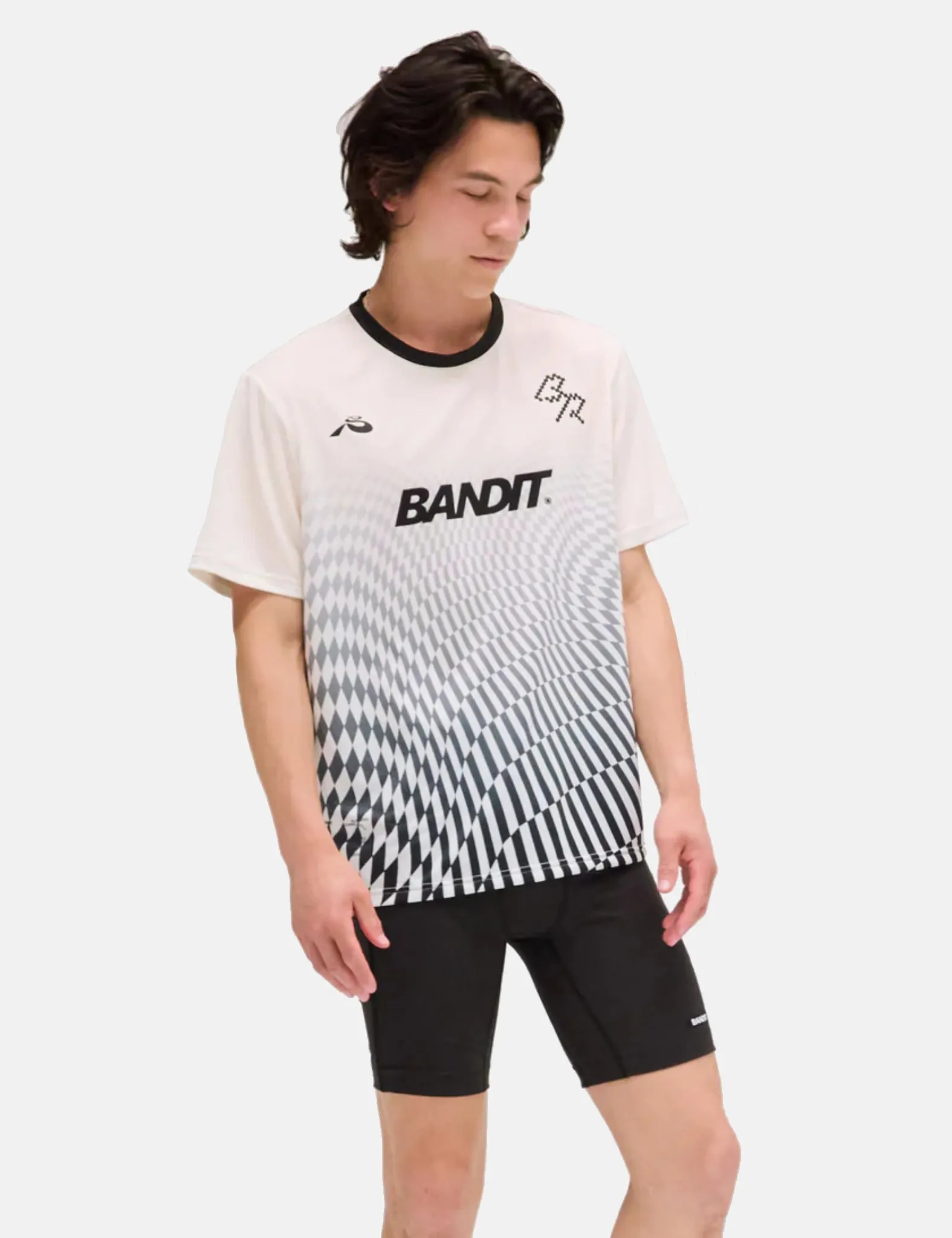 Bandit Drift Mosaic Performance T-Shirt - Chalk sold by Article London