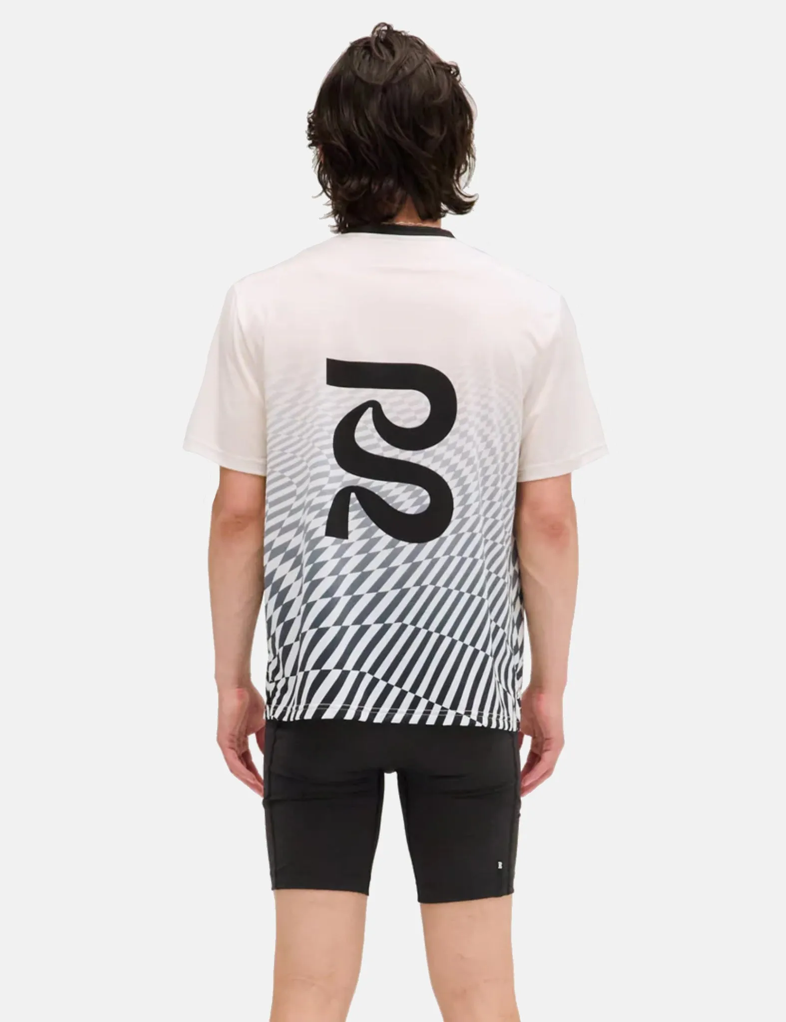 Bandit Drift Mosaic Performance T-Shirt - Chalk sold by Article London product image thumbnail 3