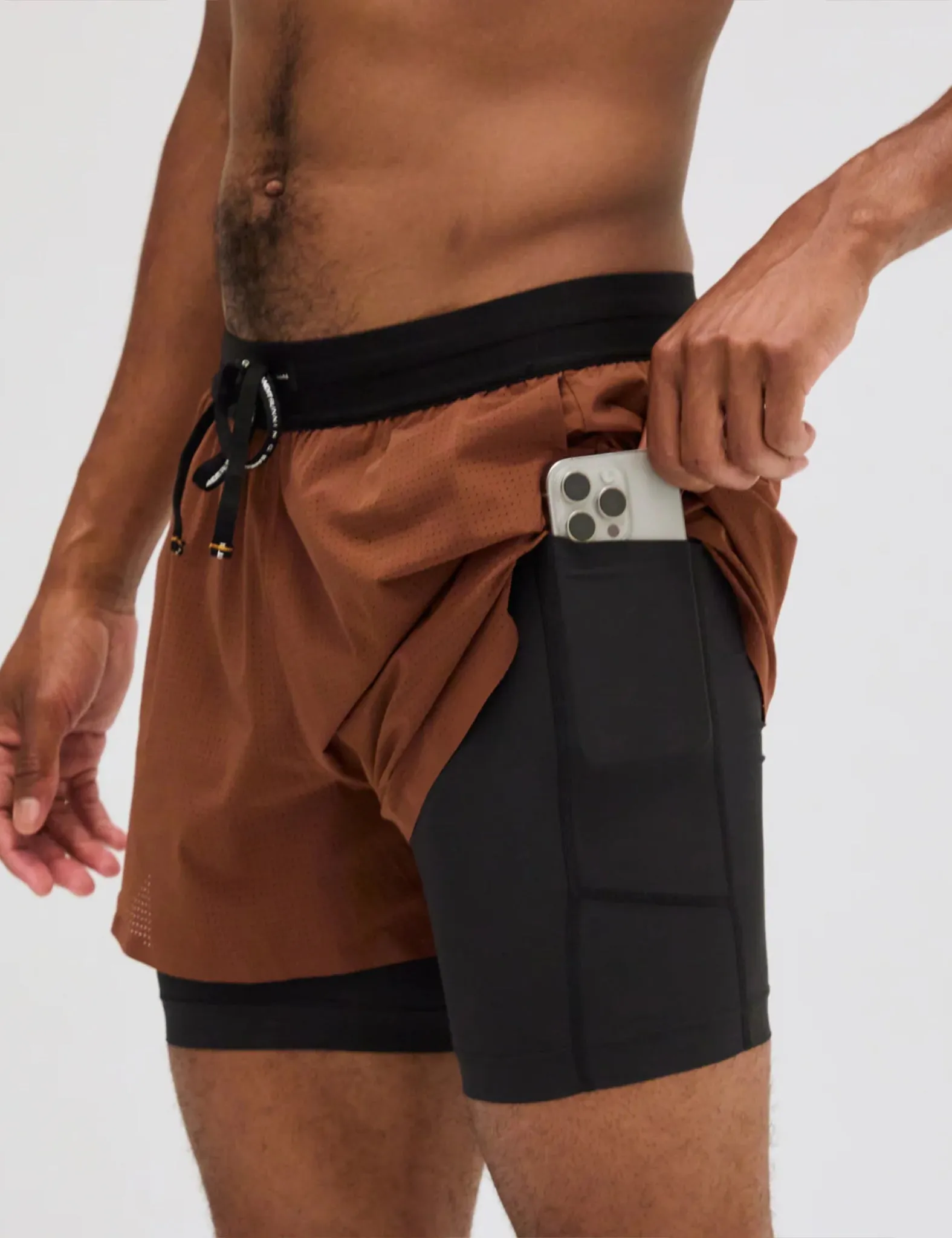 Bandit Vento 2-In-1 Run Short - Coffee Bean sold by Article London product image thumbnail 2
