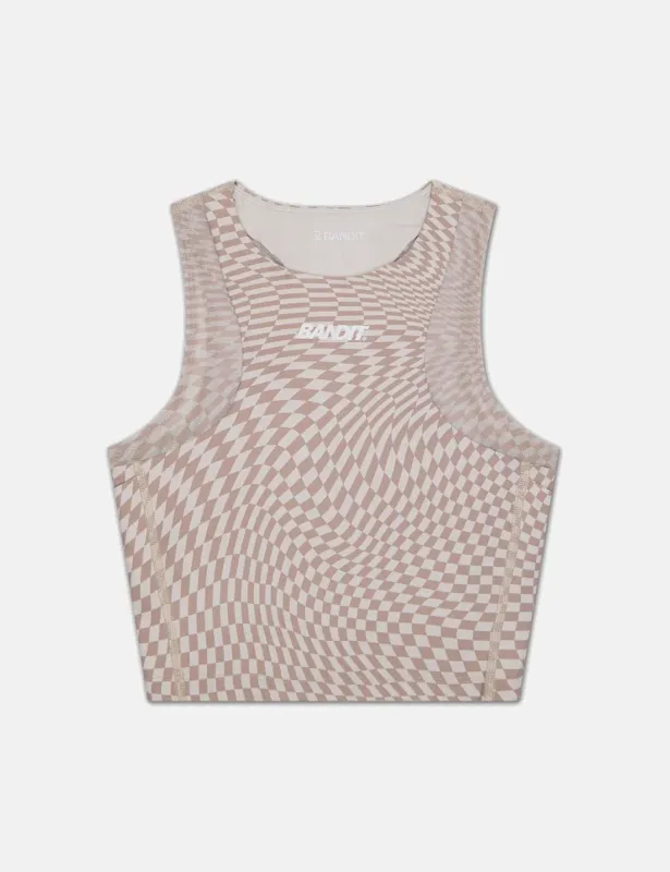 Bandit Women's Stamina Race Crop - Chalk w/ Cocoa sold by Article London
