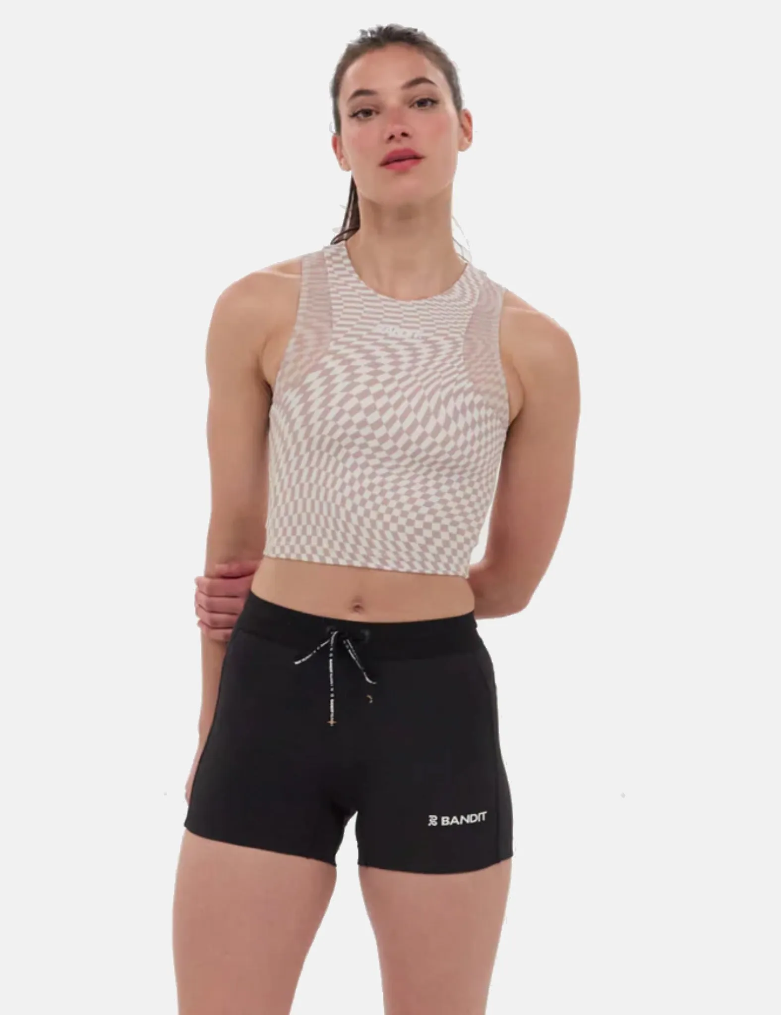 Bandit Women's Stamina Race Crop - Chalk w/ Cocoa sold by Article London product image thumbnail 2