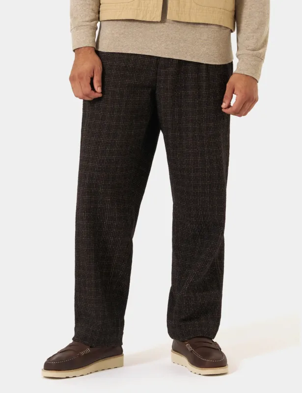 Universal Works Duke Pant (Cedar Check) - Brown sold by Article London
