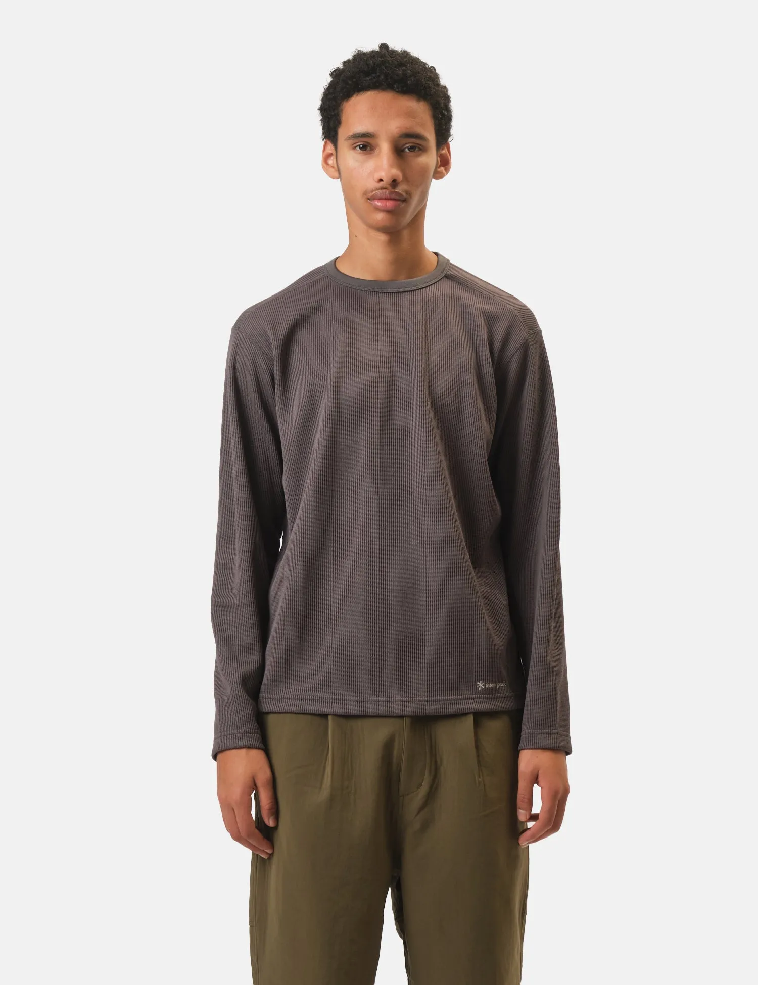 Snow Peak Dry Thermal Long Sleeve T-Shirt - Charcoal Grey sold by Article London