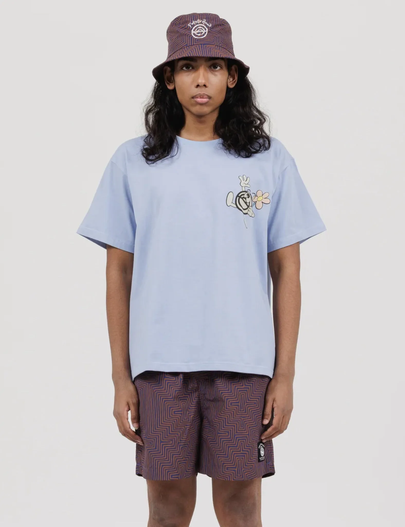 Potato Head Eco Friends-Bli Made T-Shirt - Watery Blue sold by Article London product image thumbnail 4