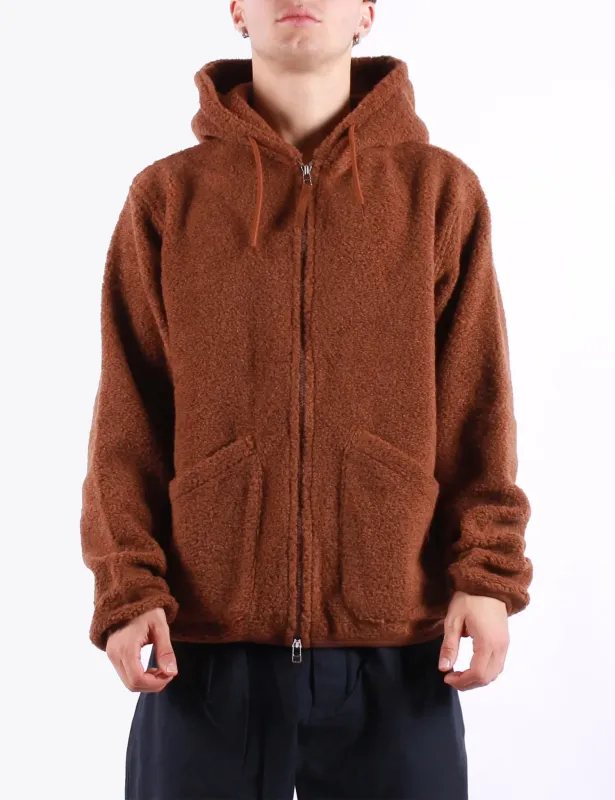 Universal Works Travel Hoodie (Alvar Fleece) - Cumin sold by Article London