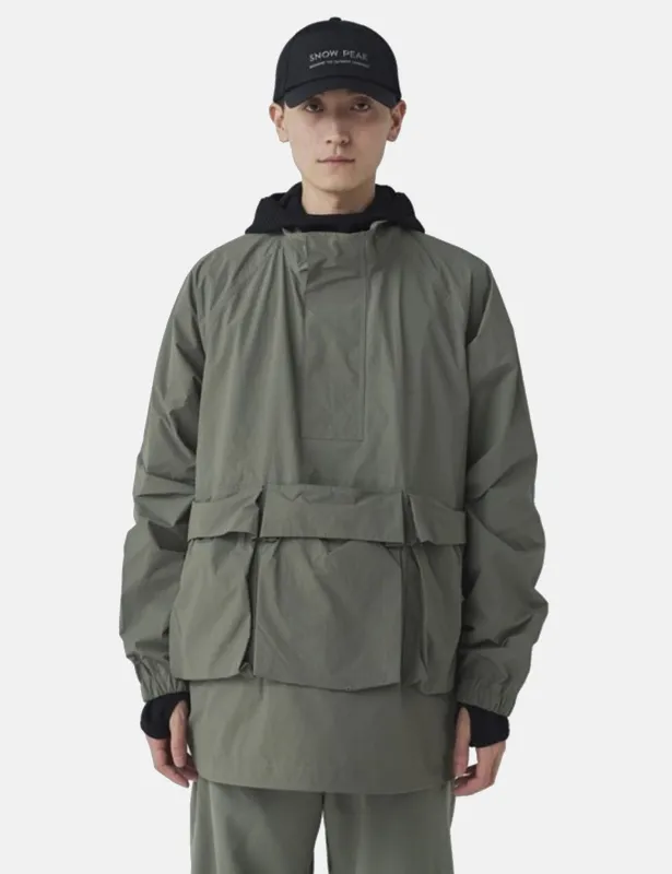Snow Peak Nylon Tussah Anorak - Olive Green sold by Article London