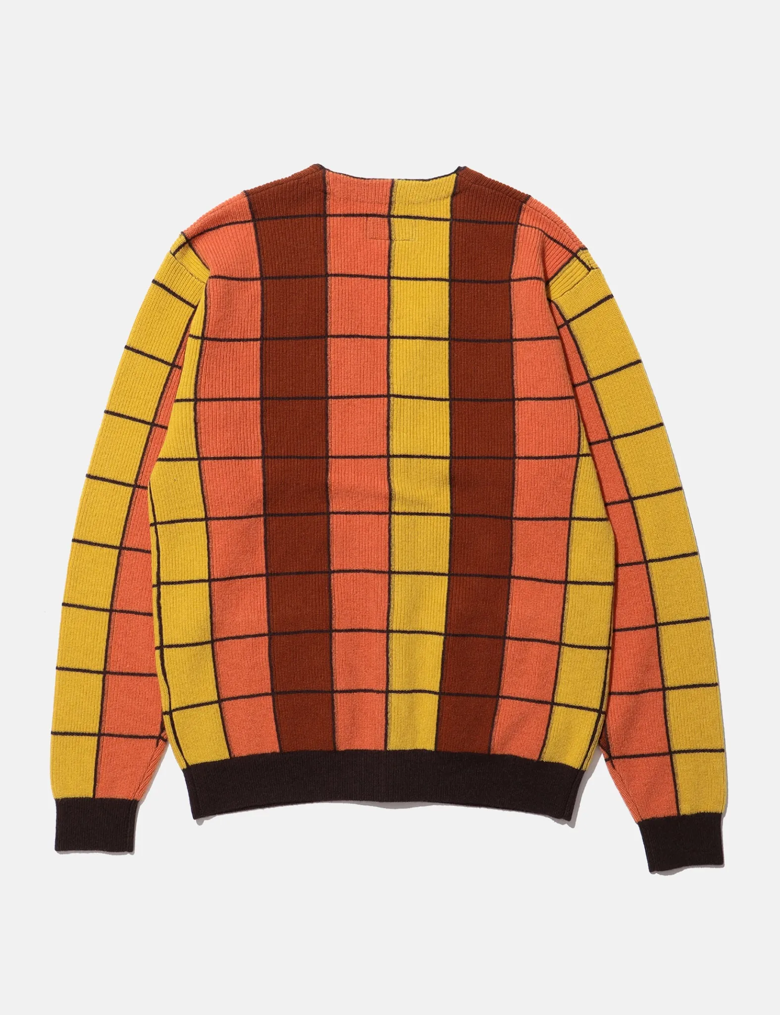 Beams Plus Intarsia Garter Stitch Cardigan - Brown sold by Article London product image thumbnail 3