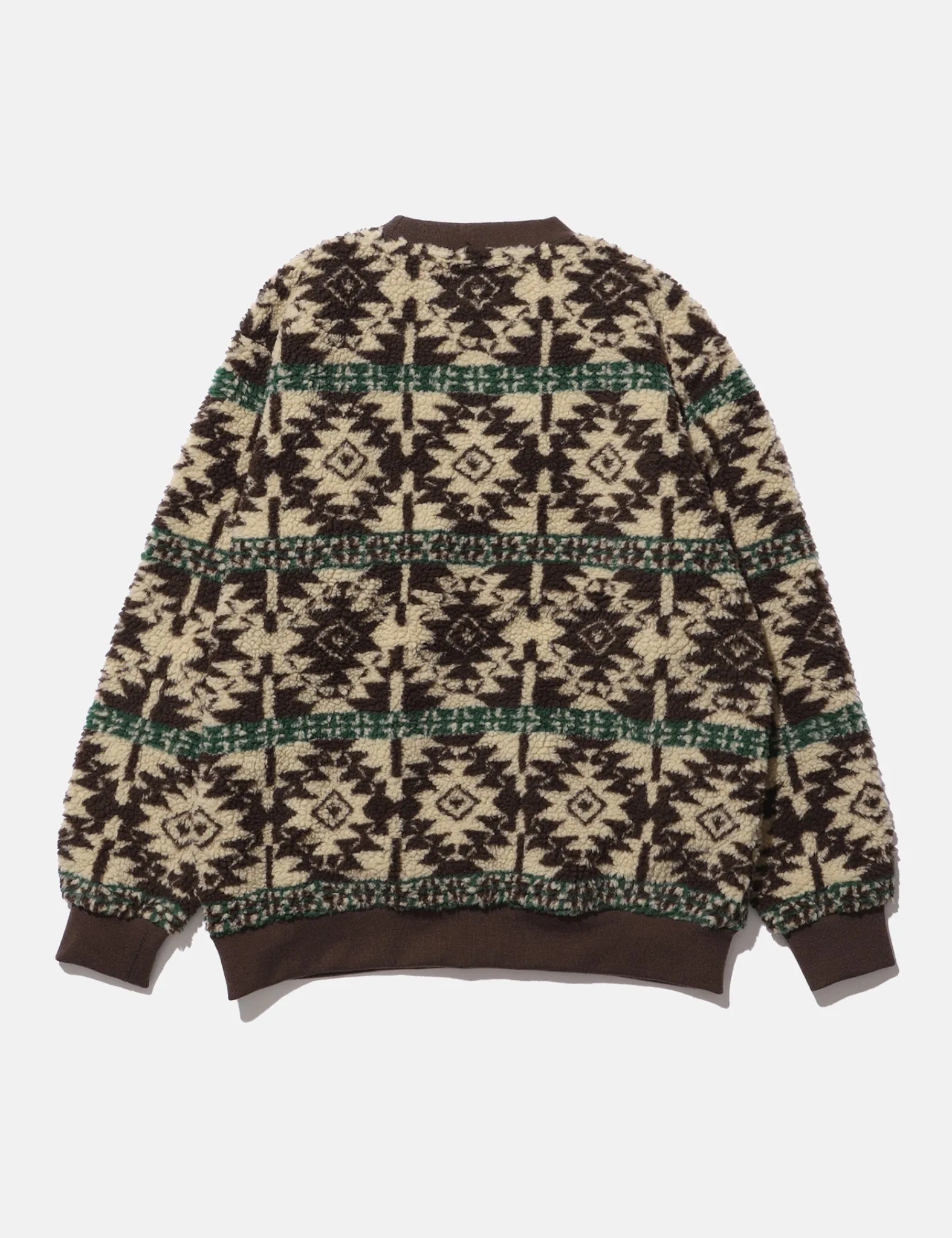 Beams Plus Cardigan Boa (Jacquard) - Brown sold by Article London product image thumbnail 2