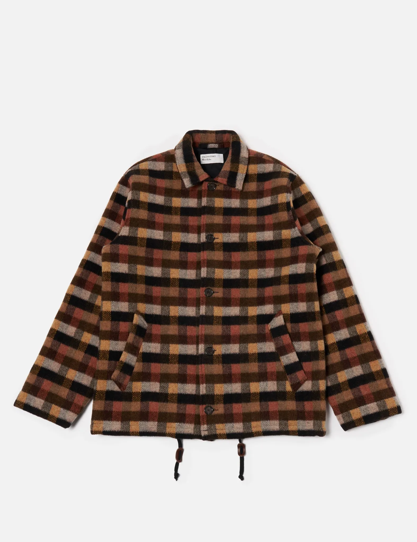 Universal Works Wayfarer Jacket (Merino Checkerboard) - Brown sold by Article London