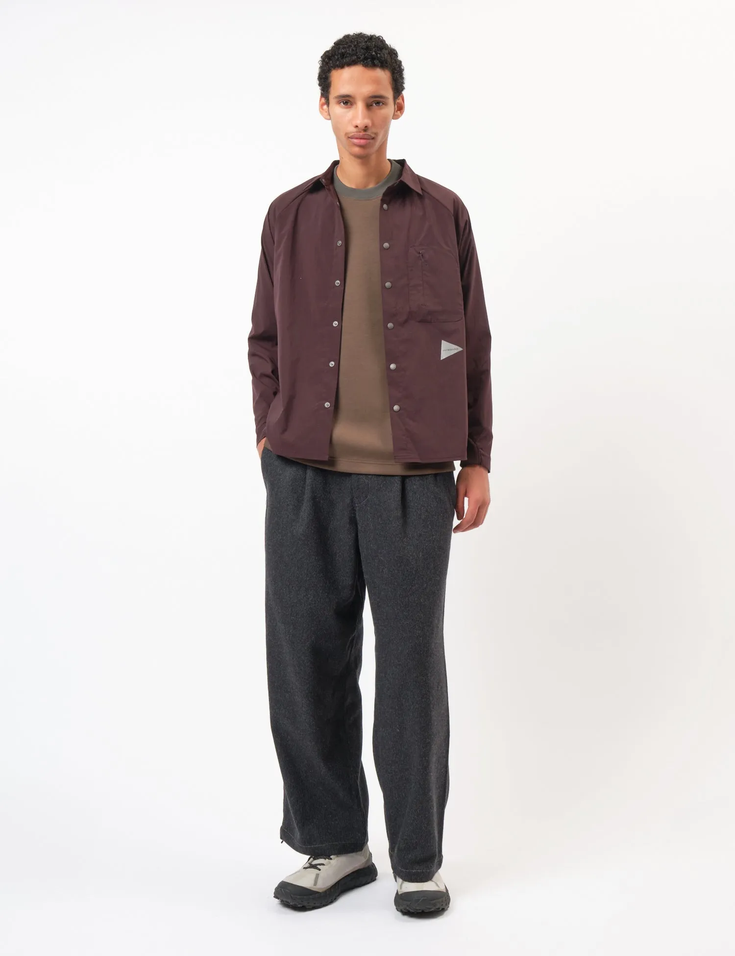 and Wander Fleece Base Long Sleeve Shirt - Bordeaux sold by Article London product image thumbnail 3