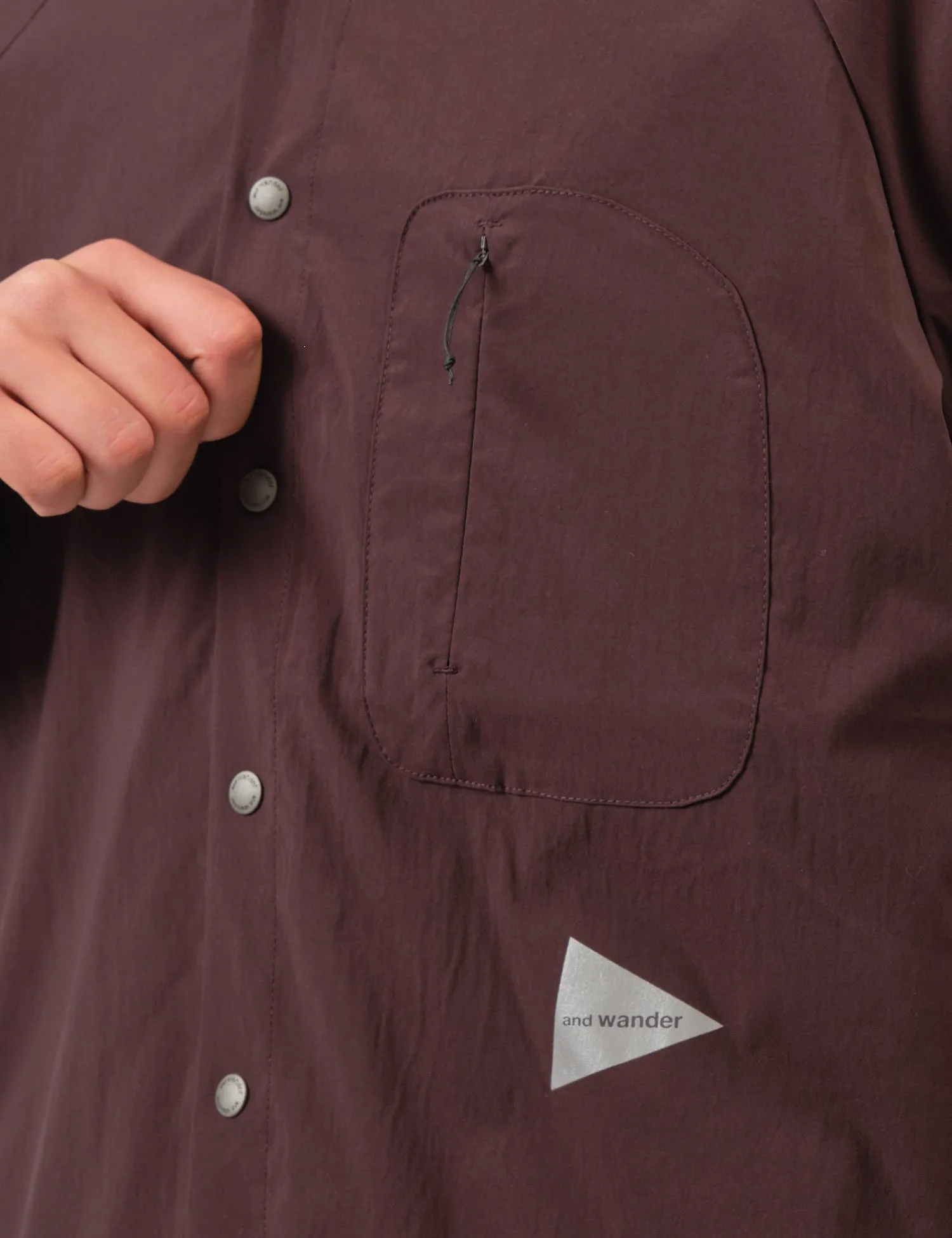 and Wander Fleece Base Long Sleeve Shirt - Bordeaux sold by Article London product image thumbnail 2