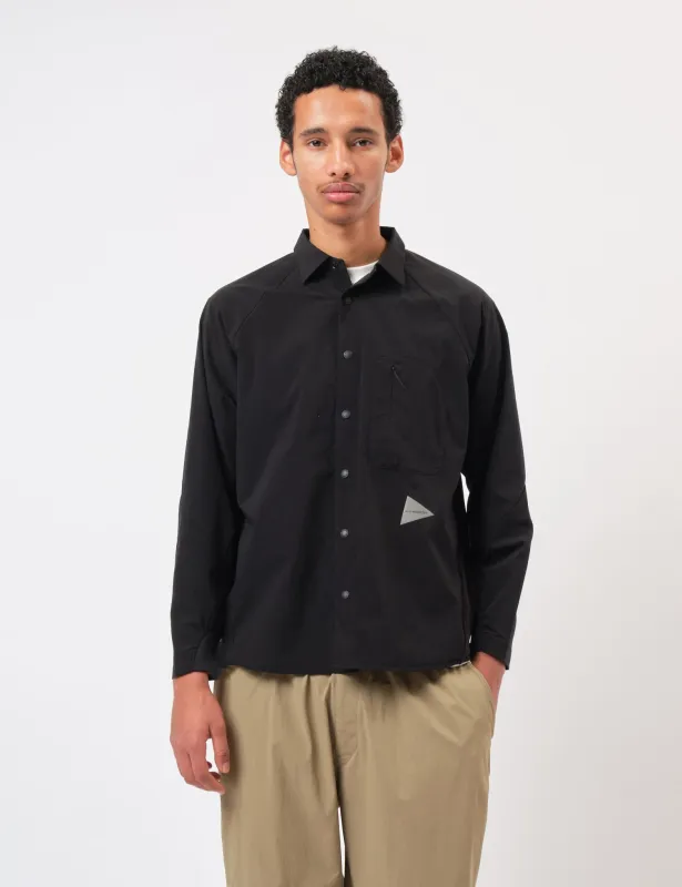 and Wander Fleece Base Long Sleeve Shirt - Black sold by Article London