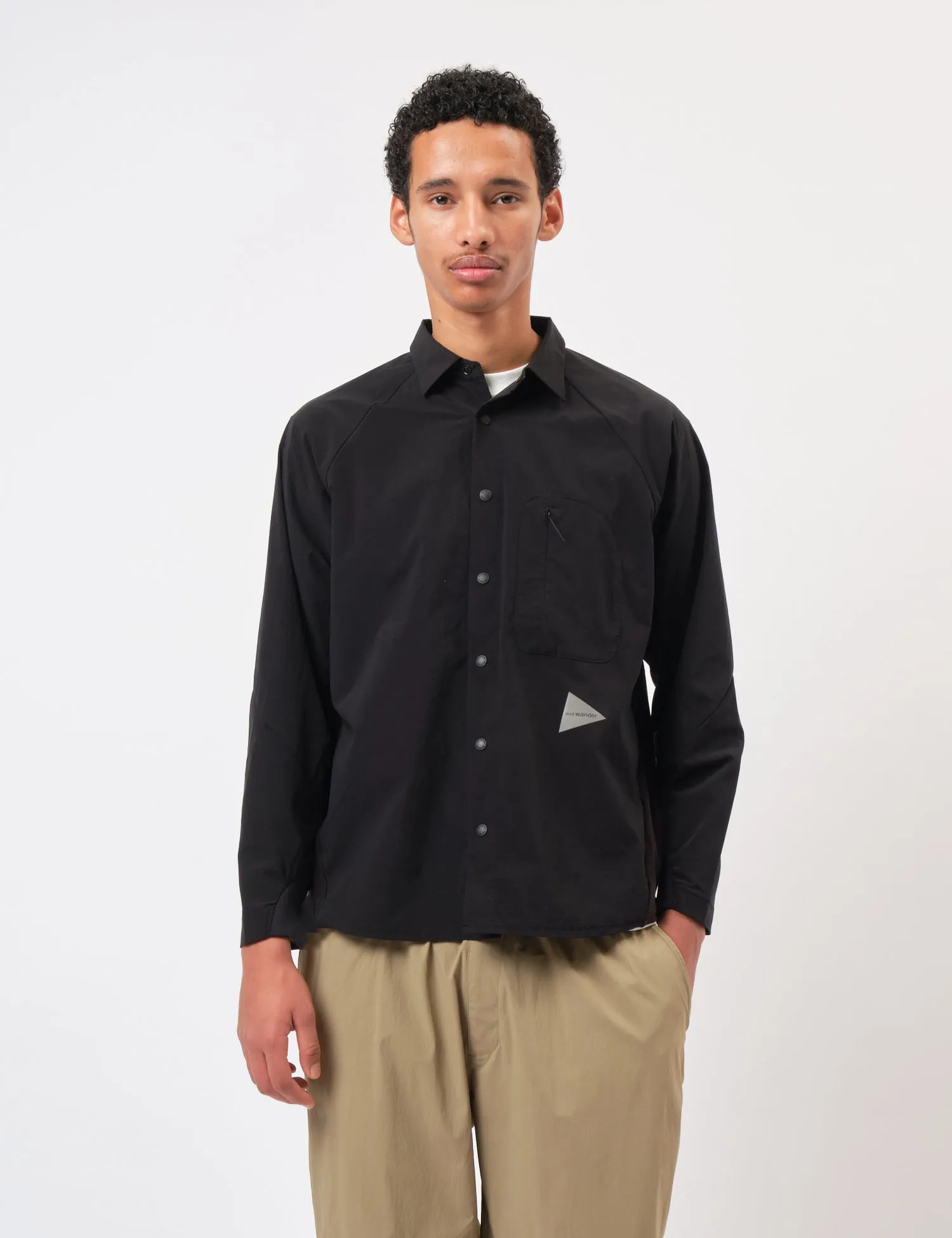 and Wander Fleece Base Long Sleeve Shirt - Black sold by Article London