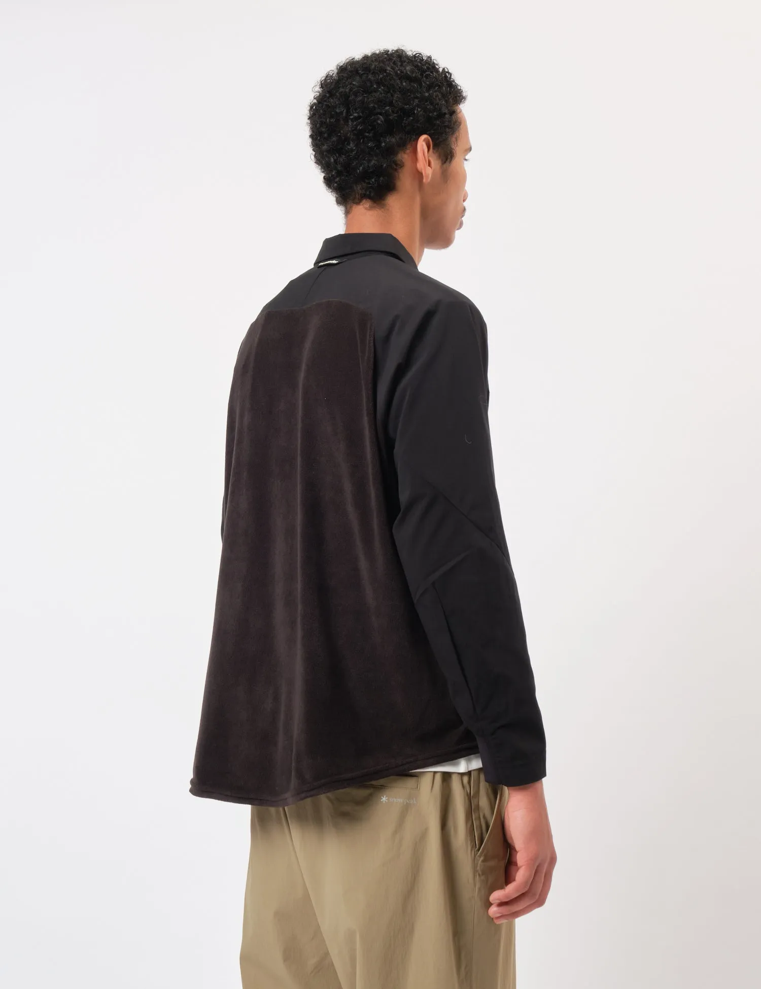 and Wander Fleece Base Long Sleeve Shirt - Black sold by Article London product image thumbnail 4