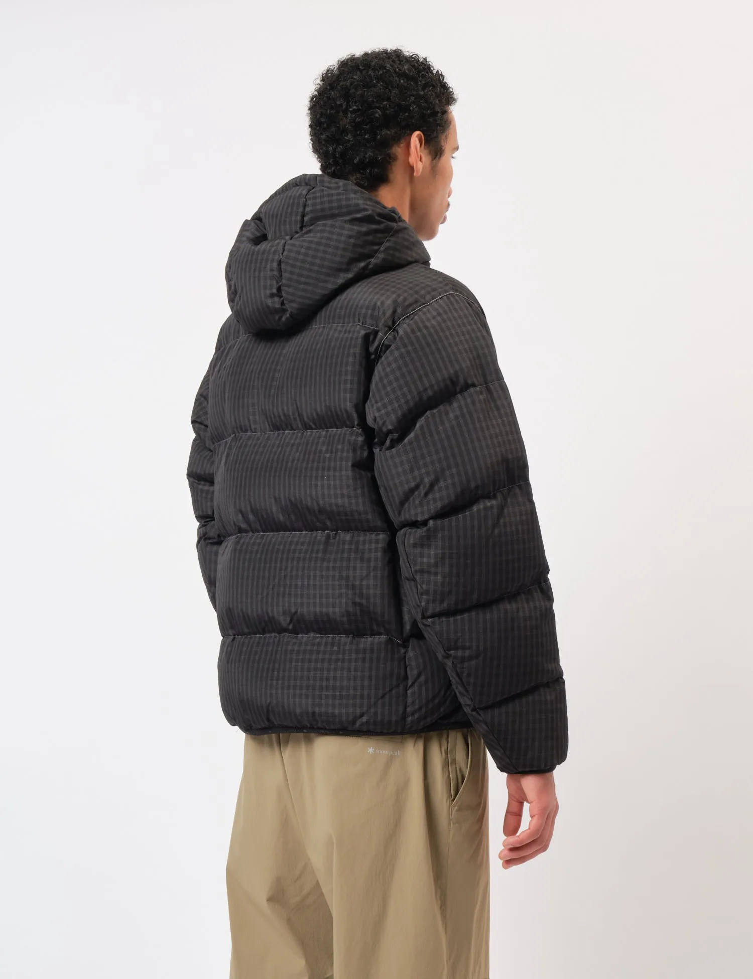 and Wander x Gramicci Wool Check Down Jacket - Charcoal Grey sold by Article London product image thumbnail 5