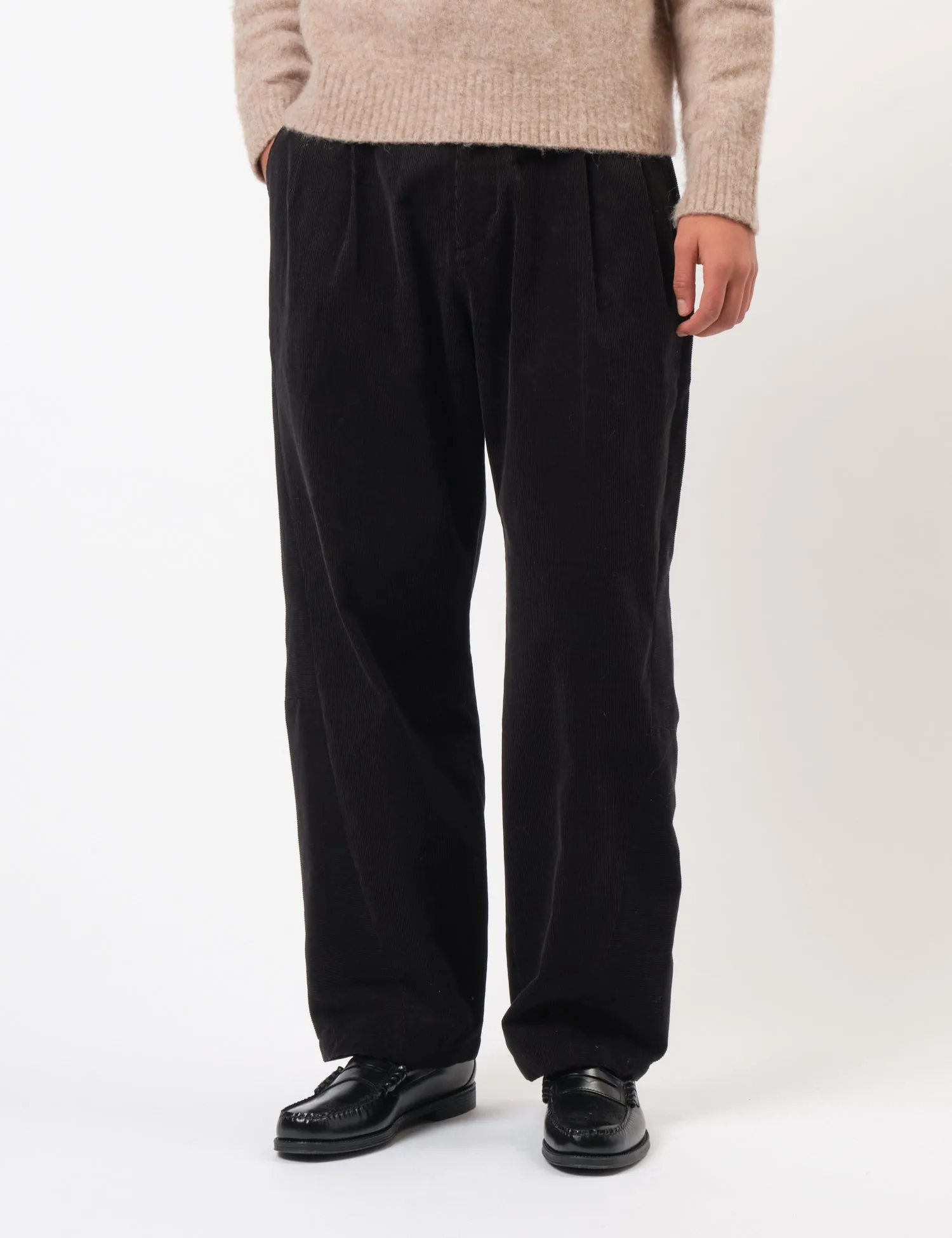 Coor Corduroy Panelled Rounding Pants - Black sold by Article London product image thumbnail 5