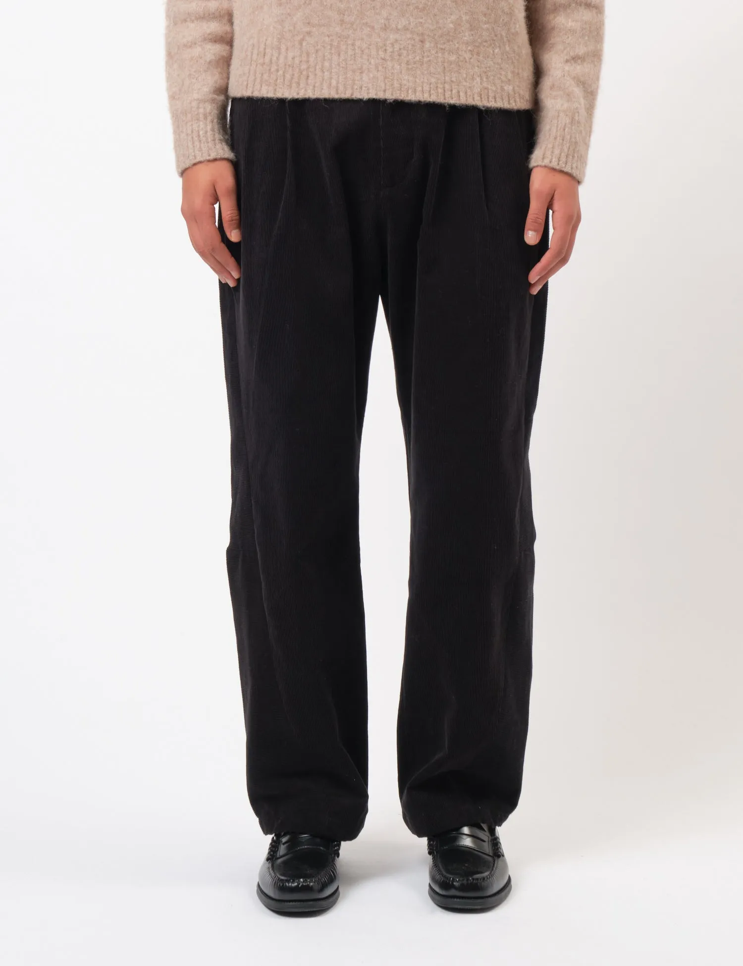 Coor Corduroy Panelled Rounding Pants - Black sold by Article London